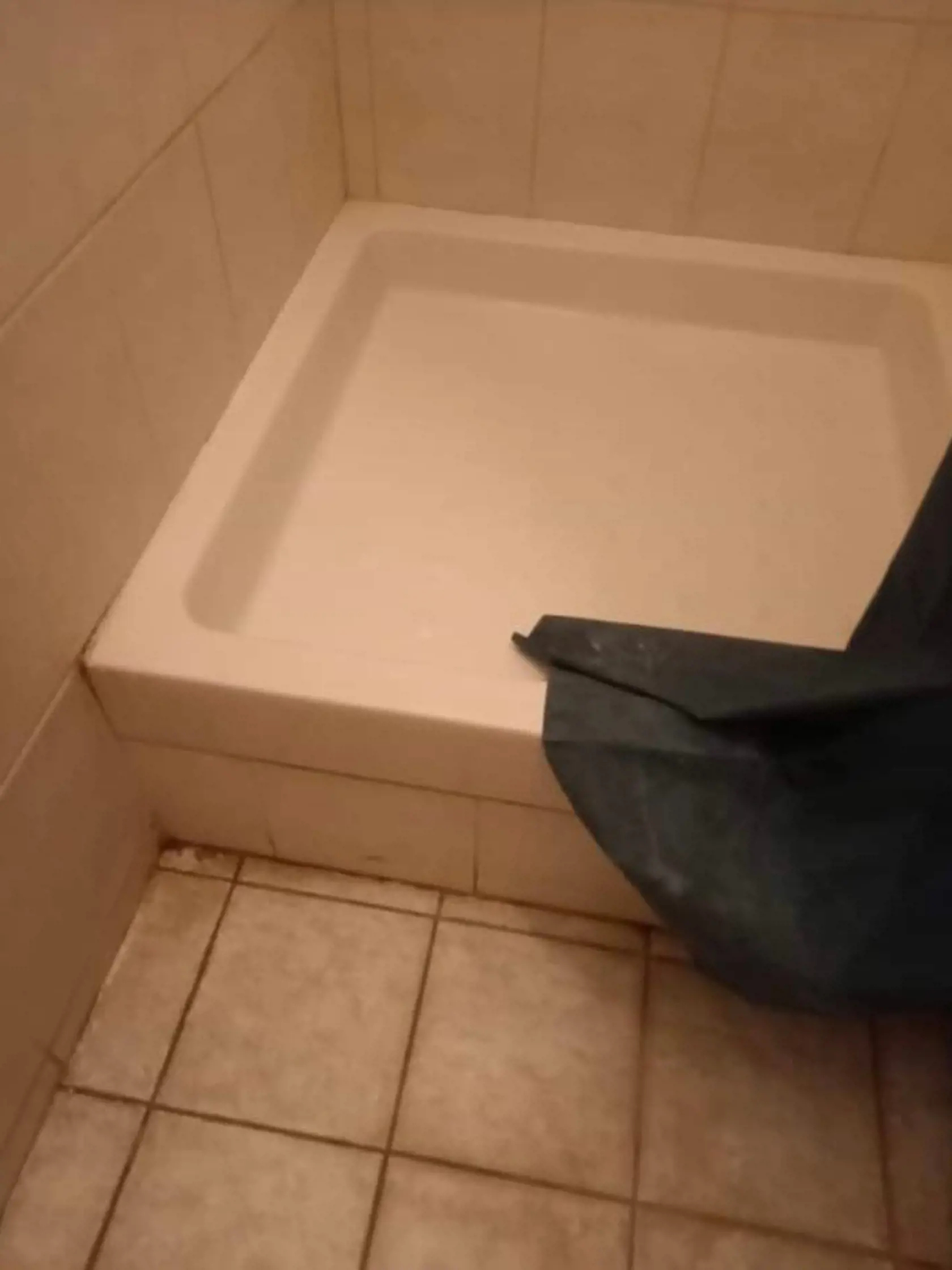 Sprchový kút plný plesne.