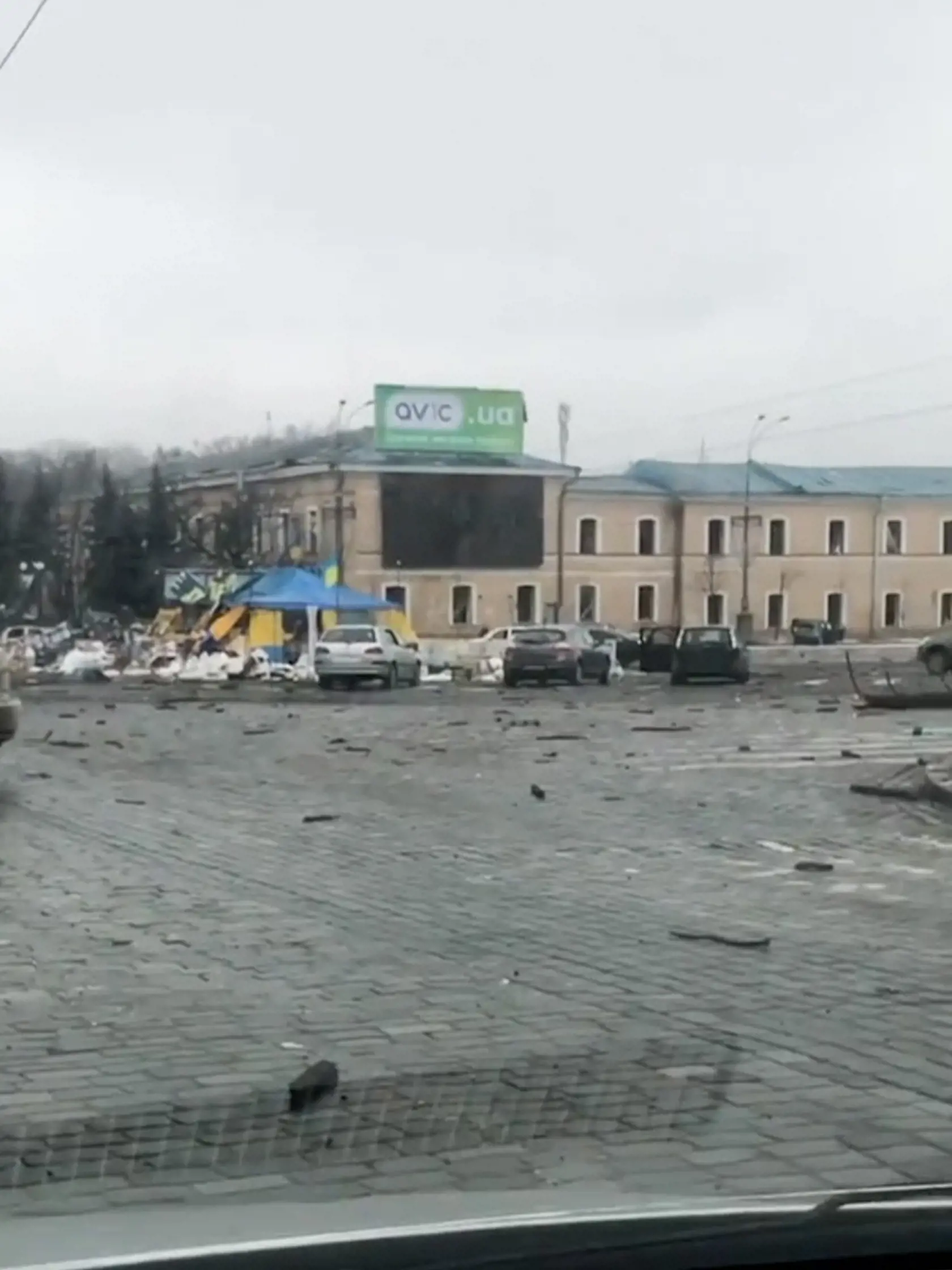 Russian missile airstrike smashes into Kharkiv city council building in Ukraine