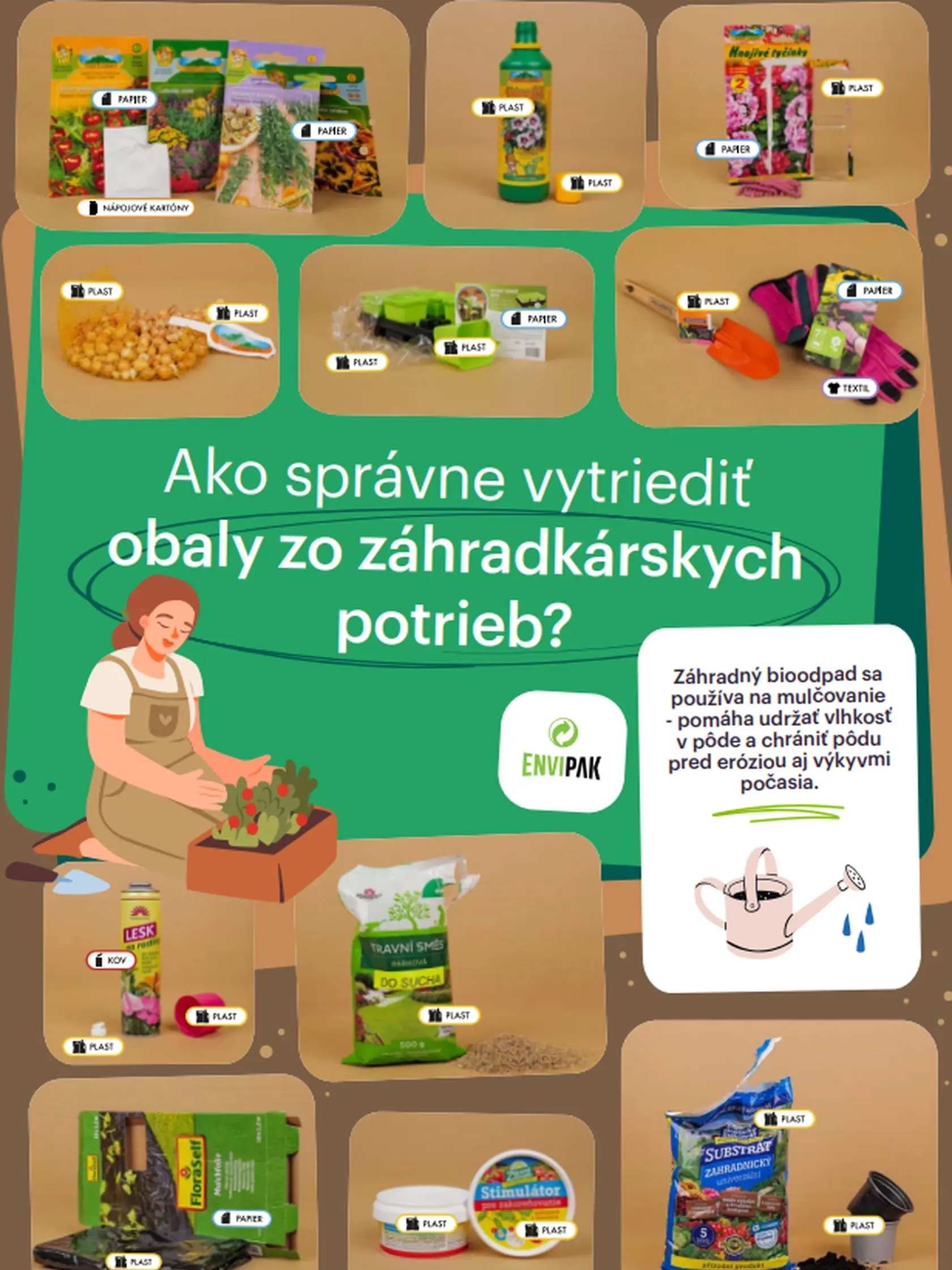 Ako správne triediť obaly zo záhradkárskych potrieb?