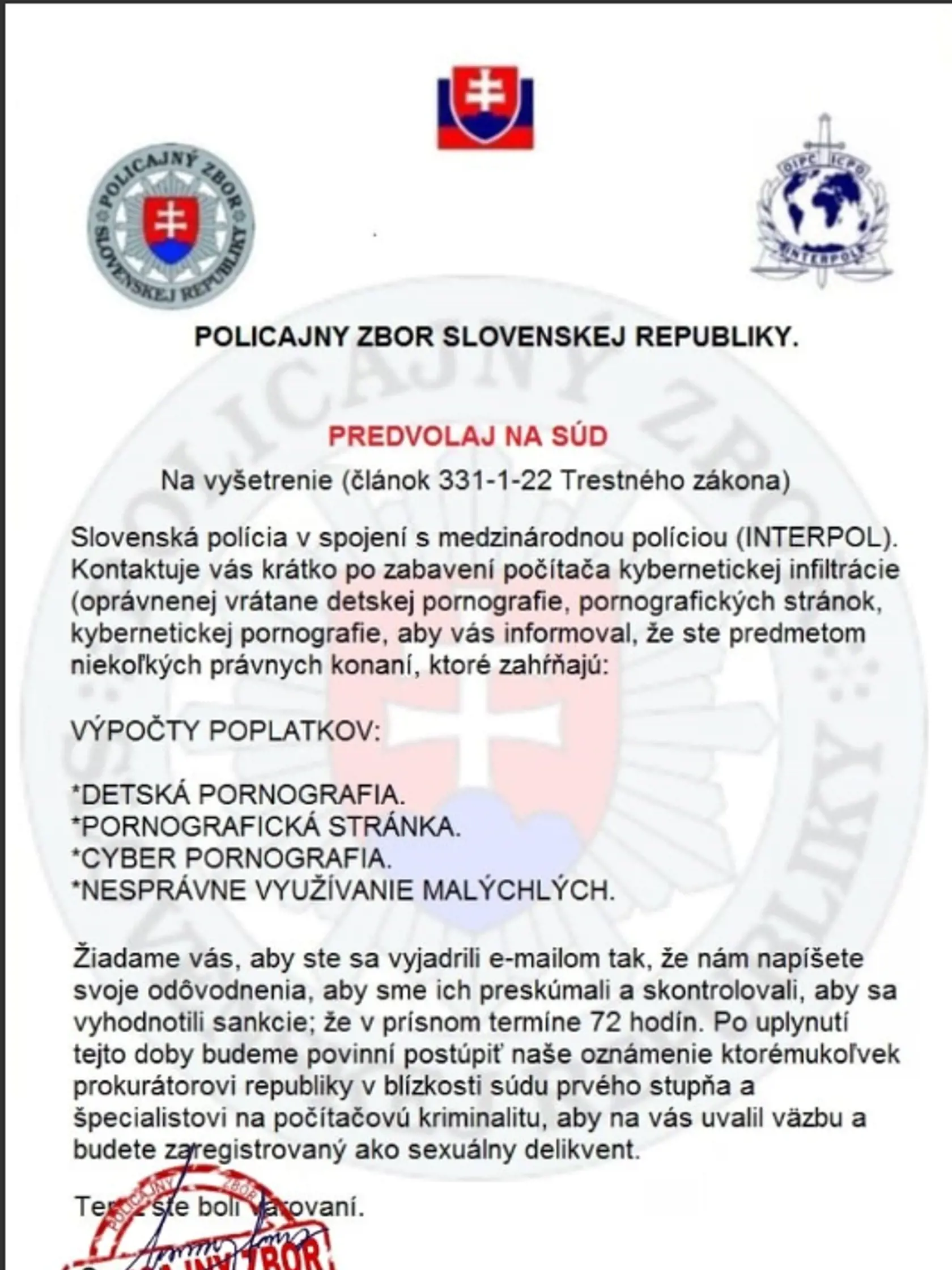 Zlý preklad a pečiatka ako zo škôlky: Ak dostanete podobný mail, nemáte sa čoho báť. Ide o zjavný podvod.