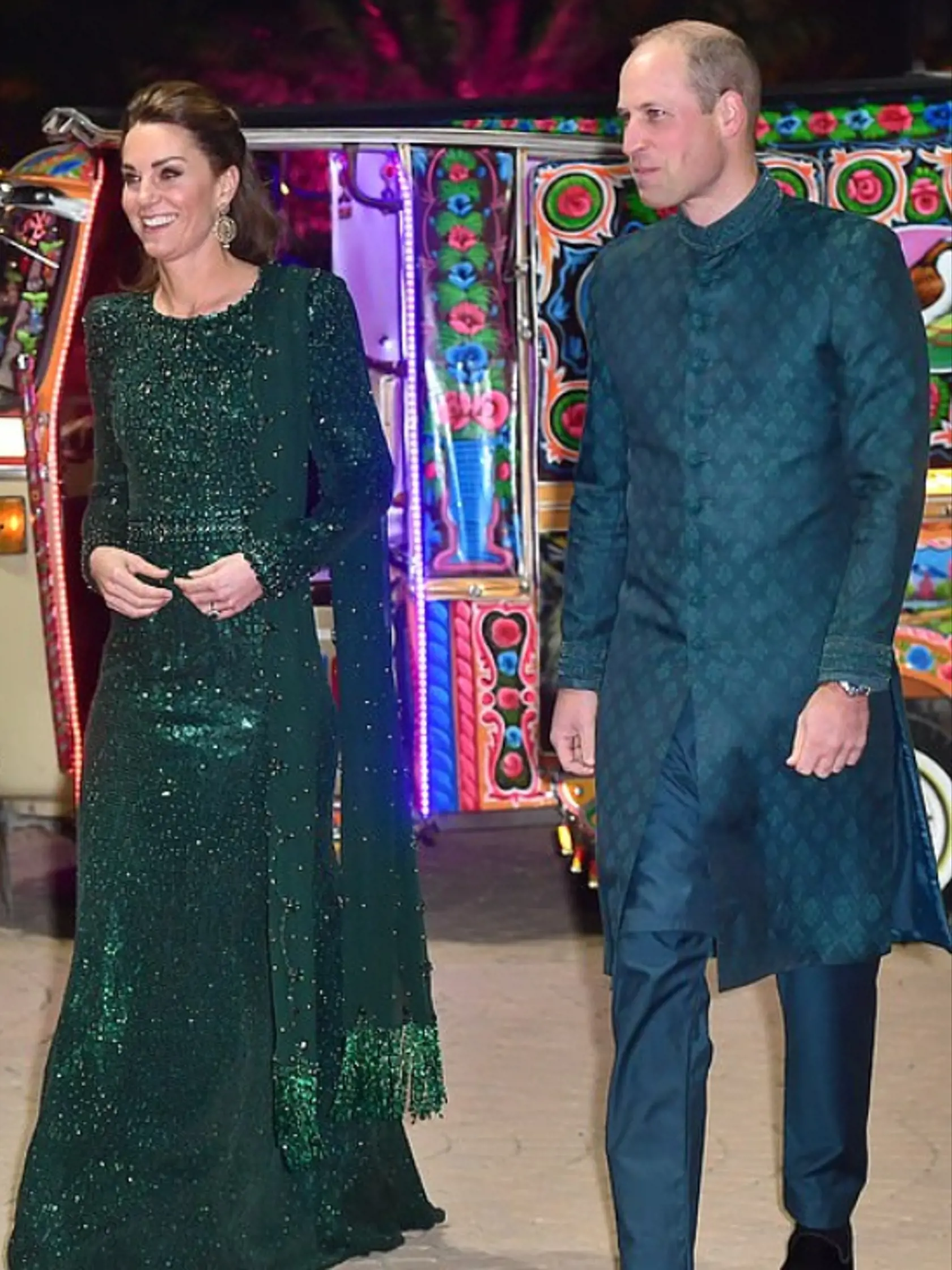 Vojvodkyňa Kate a princ William počas návštevy v Pakistane.