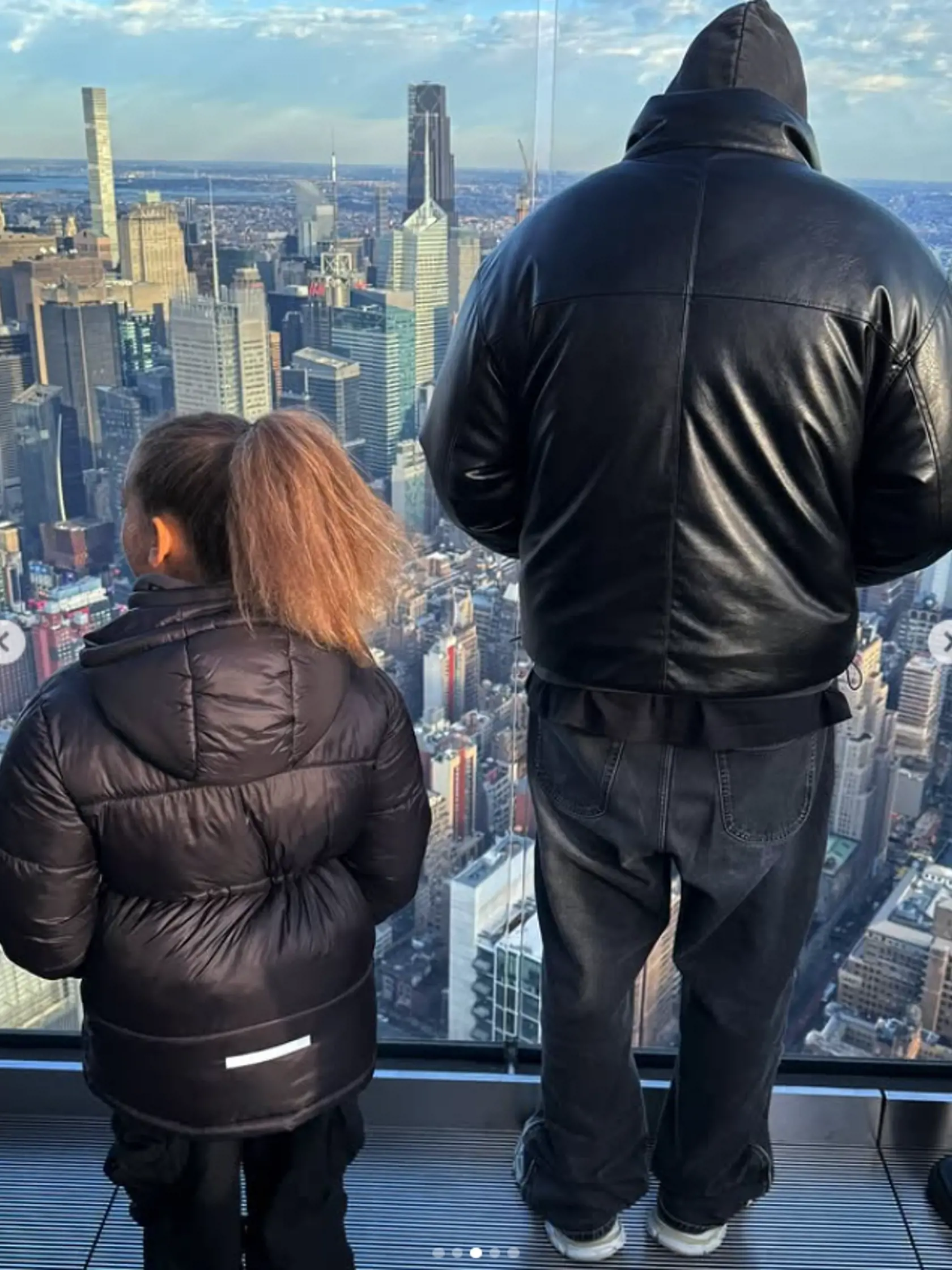 Separ s dcérkou v New Yorku.
