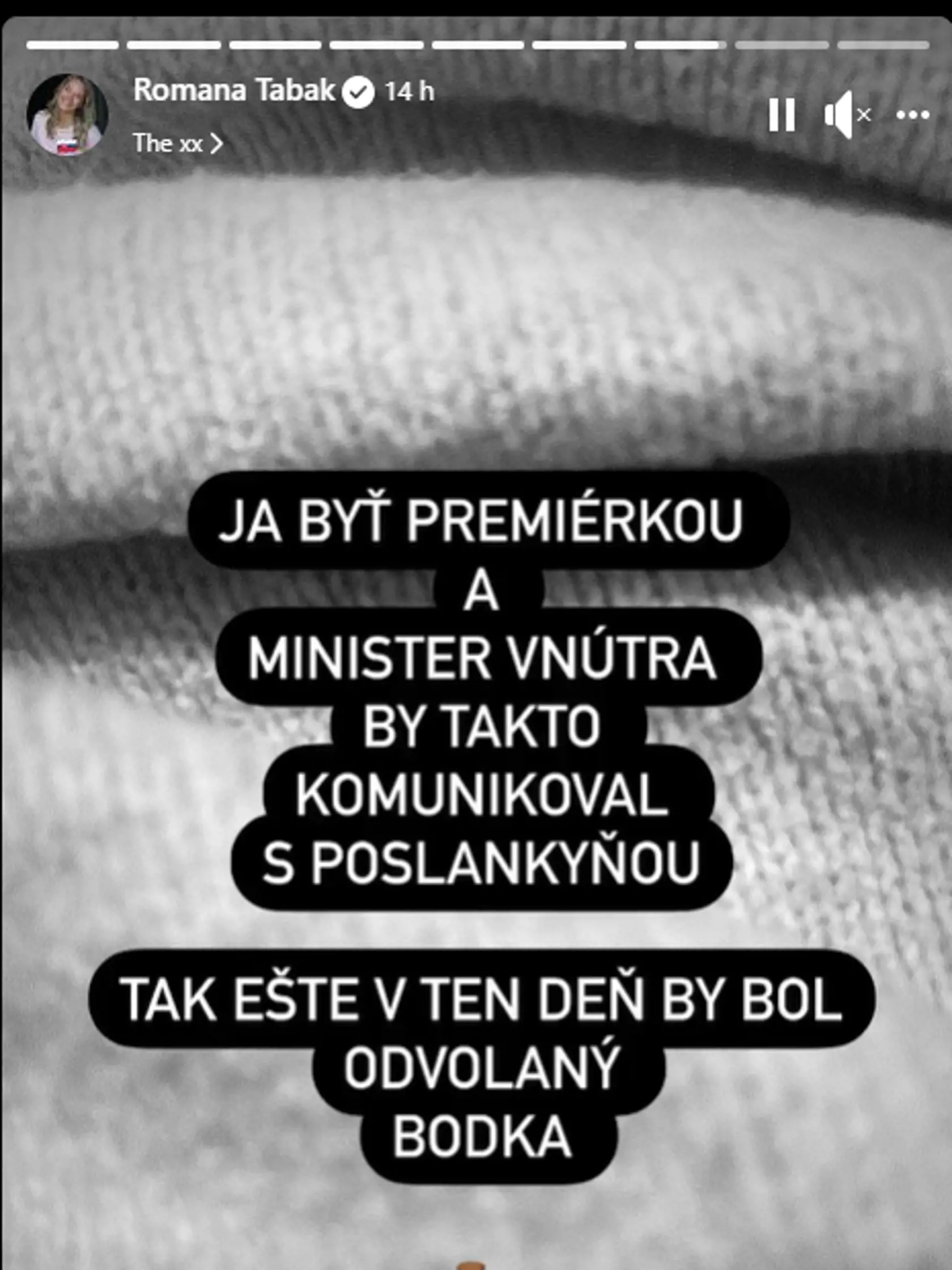 Tabák sa síce vyjadrila, že Mikulec sa jej ospravedlnil a pre ňu je celá vec uzavretá, no aktuálne zverejnila status, kde Mikulcove správanie a slová opäť kritizovala!