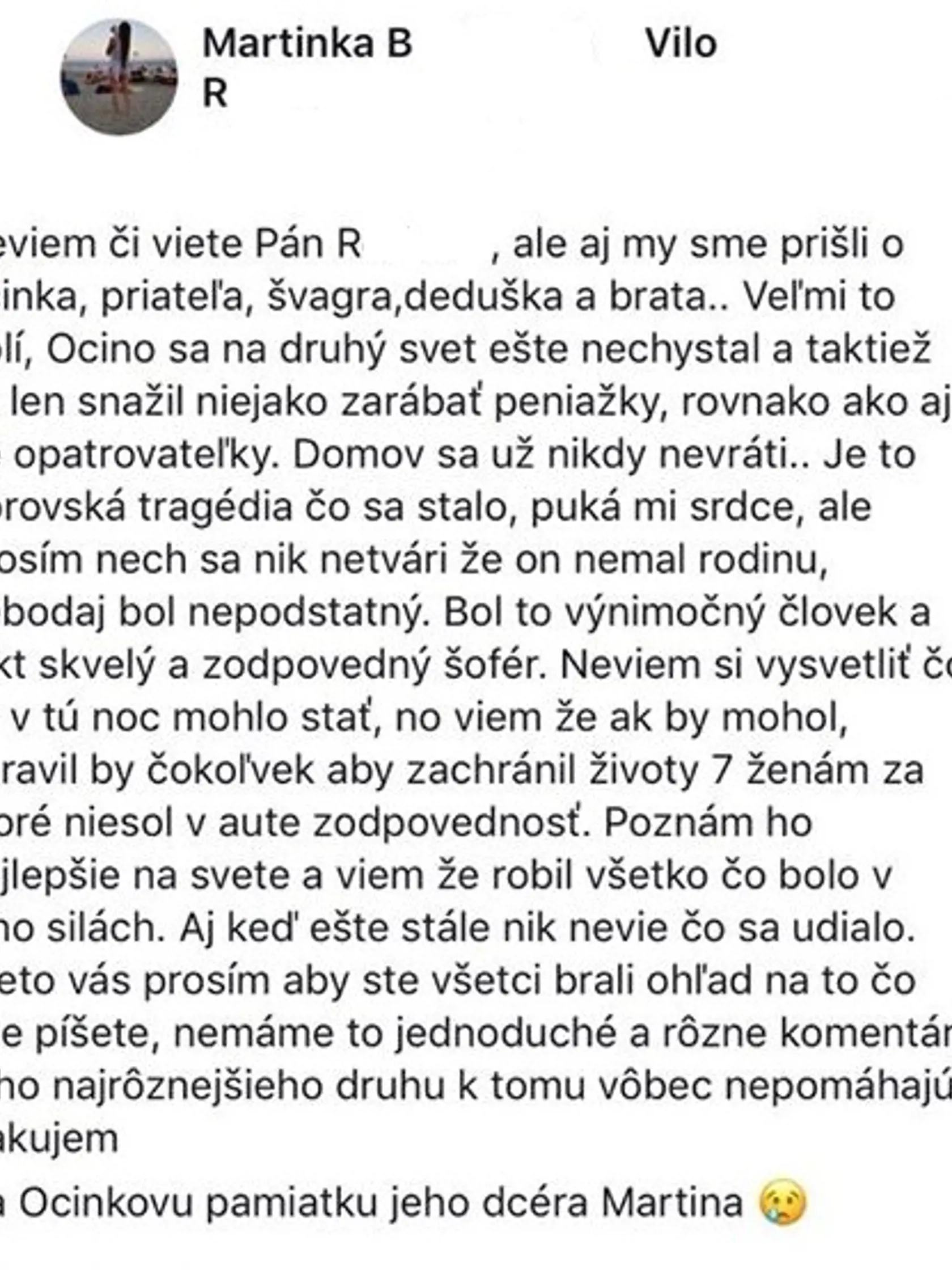 Martina vyjadrila svoj názor na nevraživé komentáre na sociálnej sieti.