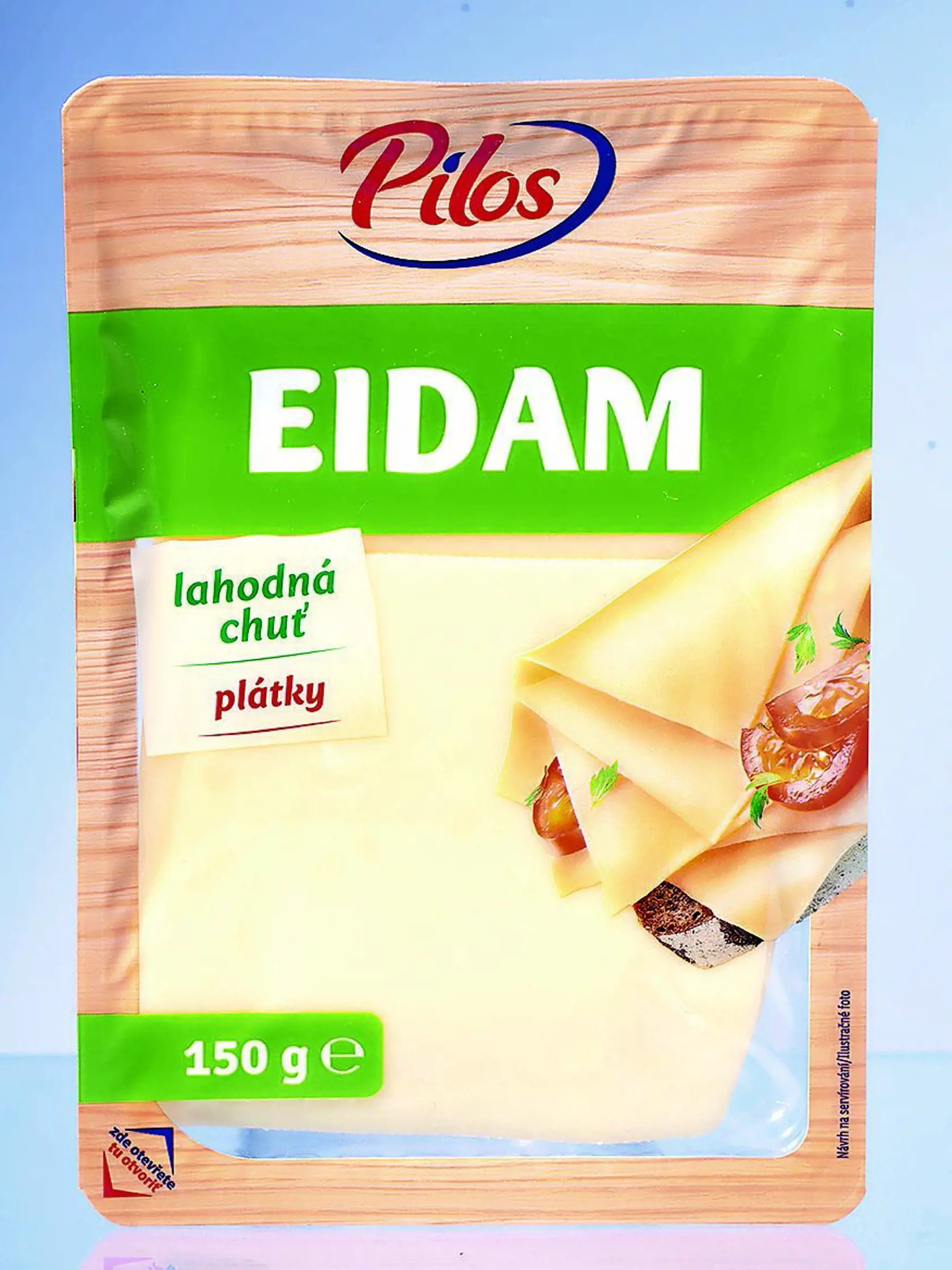 Eidam plátky, 150 gramov, zľava 20 %, cena 1,19 eura.