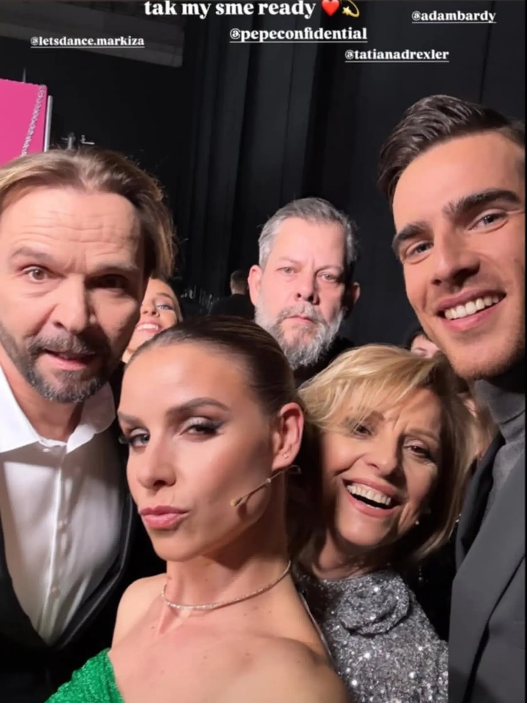 Ján Ďurovčík, Nela Pocisková, Pepe Majeský, Tatiana Drexler a Adam Bardy na piatom kole Let´s Dance. 