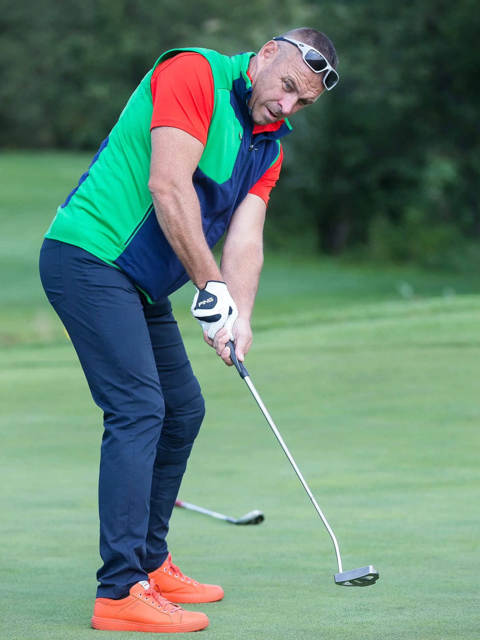 1. deň Media golf cupu vo Veľkej Lomnici. Na snímke Marek Ťapák