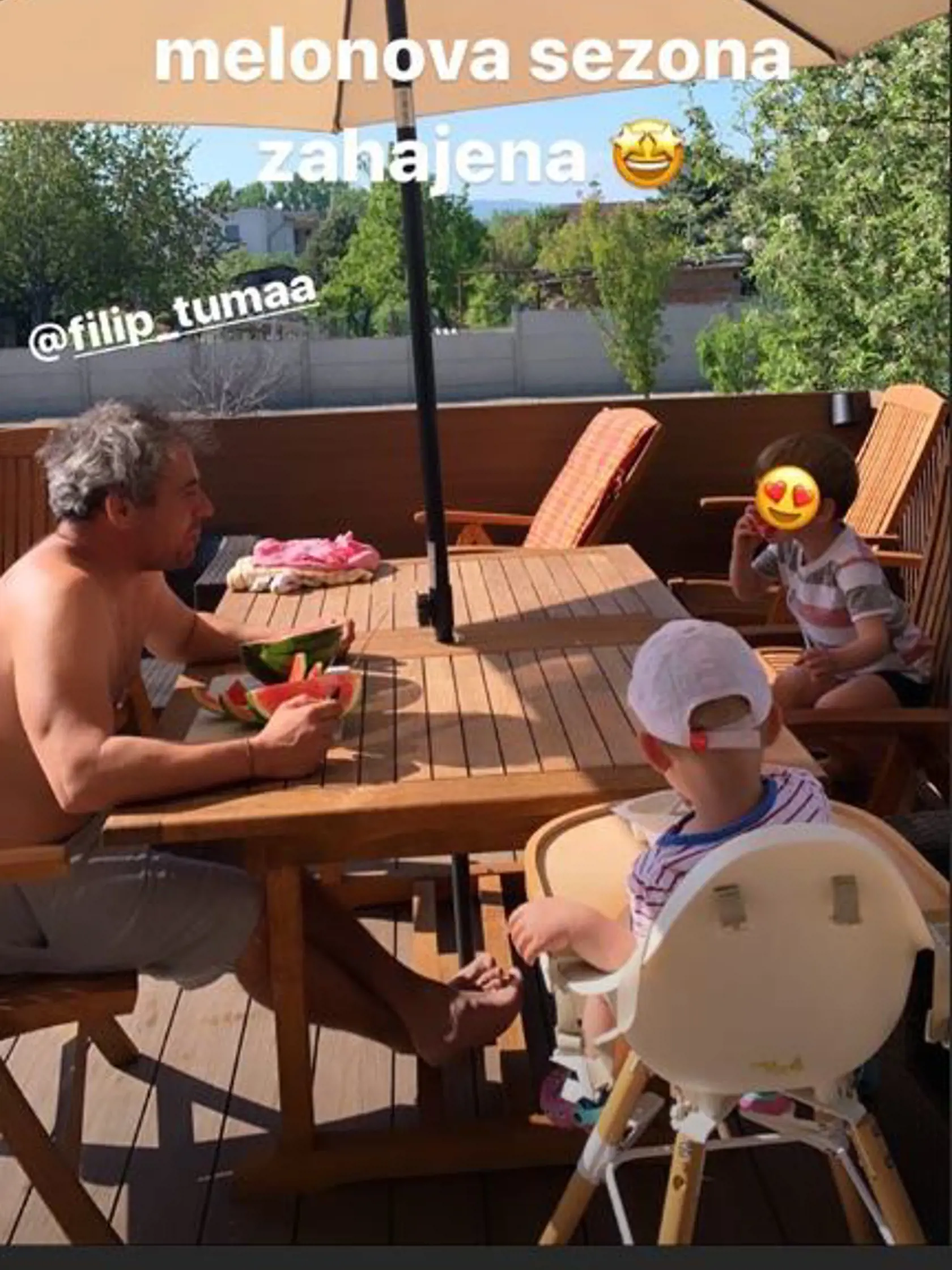 Filip Tuma s deťmi