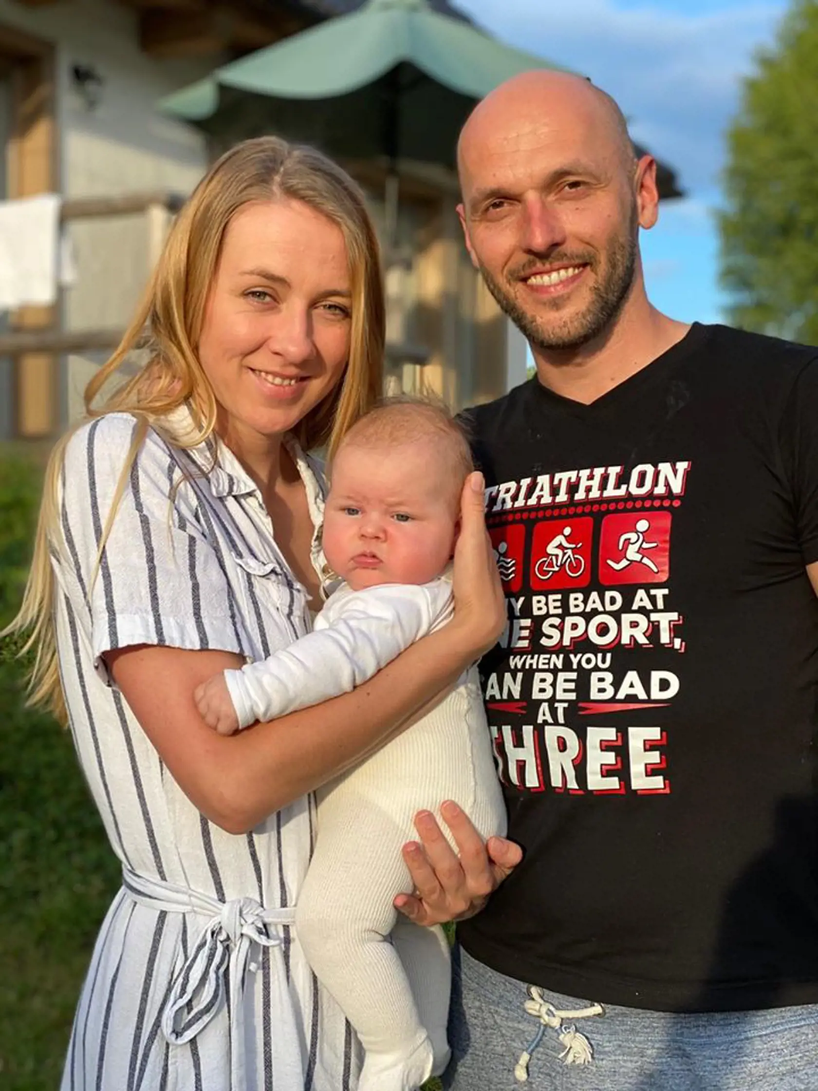 Michal Truban s partnerkou Adelou Zábražnou a dcérkou Marietou
