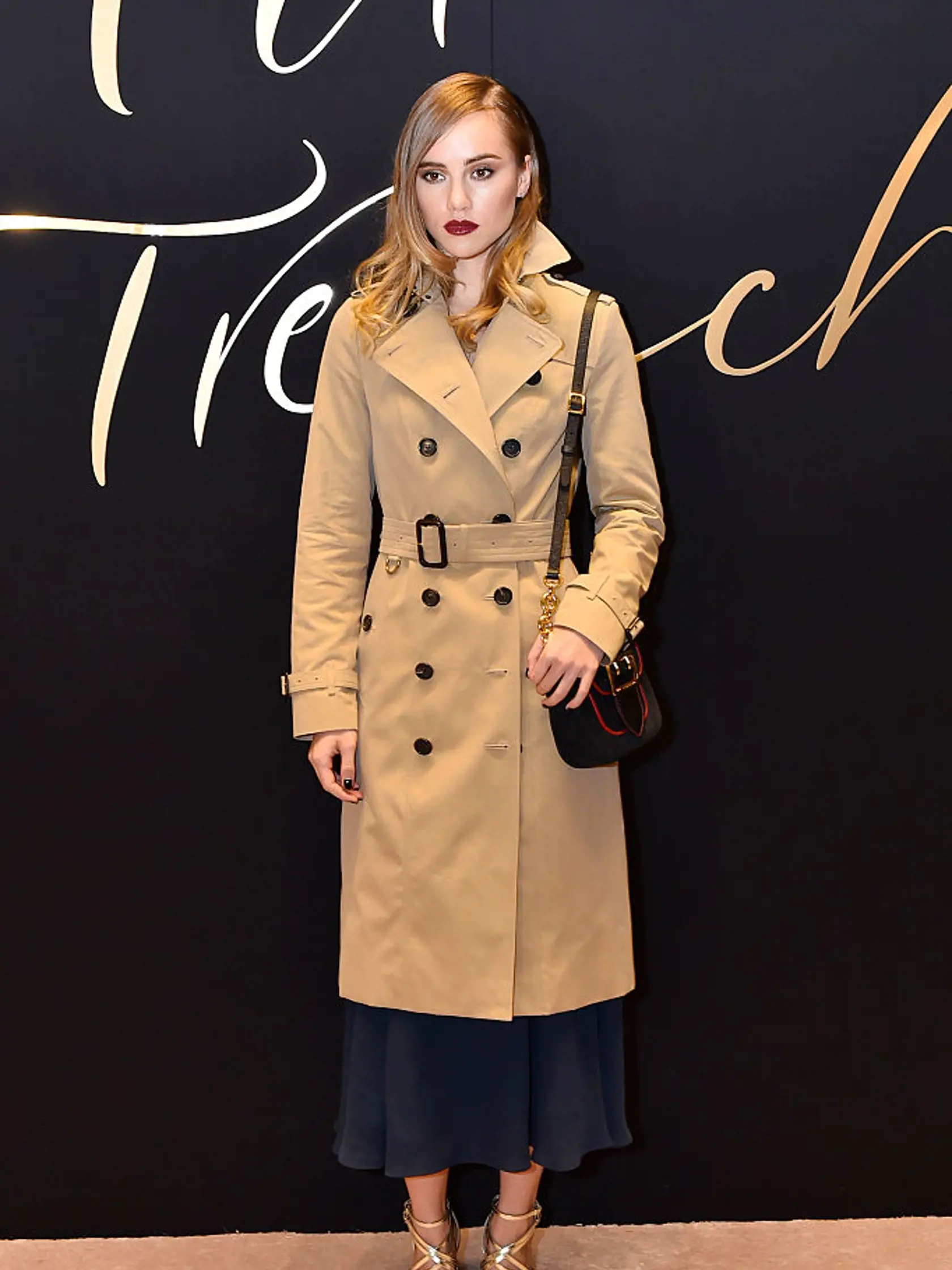 "DUBAI, UNITED ARAB EMIRATES - APRIL 12:  Suki Waterhouse attends the Burberry Art of the Trench Middle East event at Mall of the Emirates on April 12, 2016 in Dubai, United Arab Emirates.  (Photo by Cedric Ribeiro/Getty Images for Burberry)