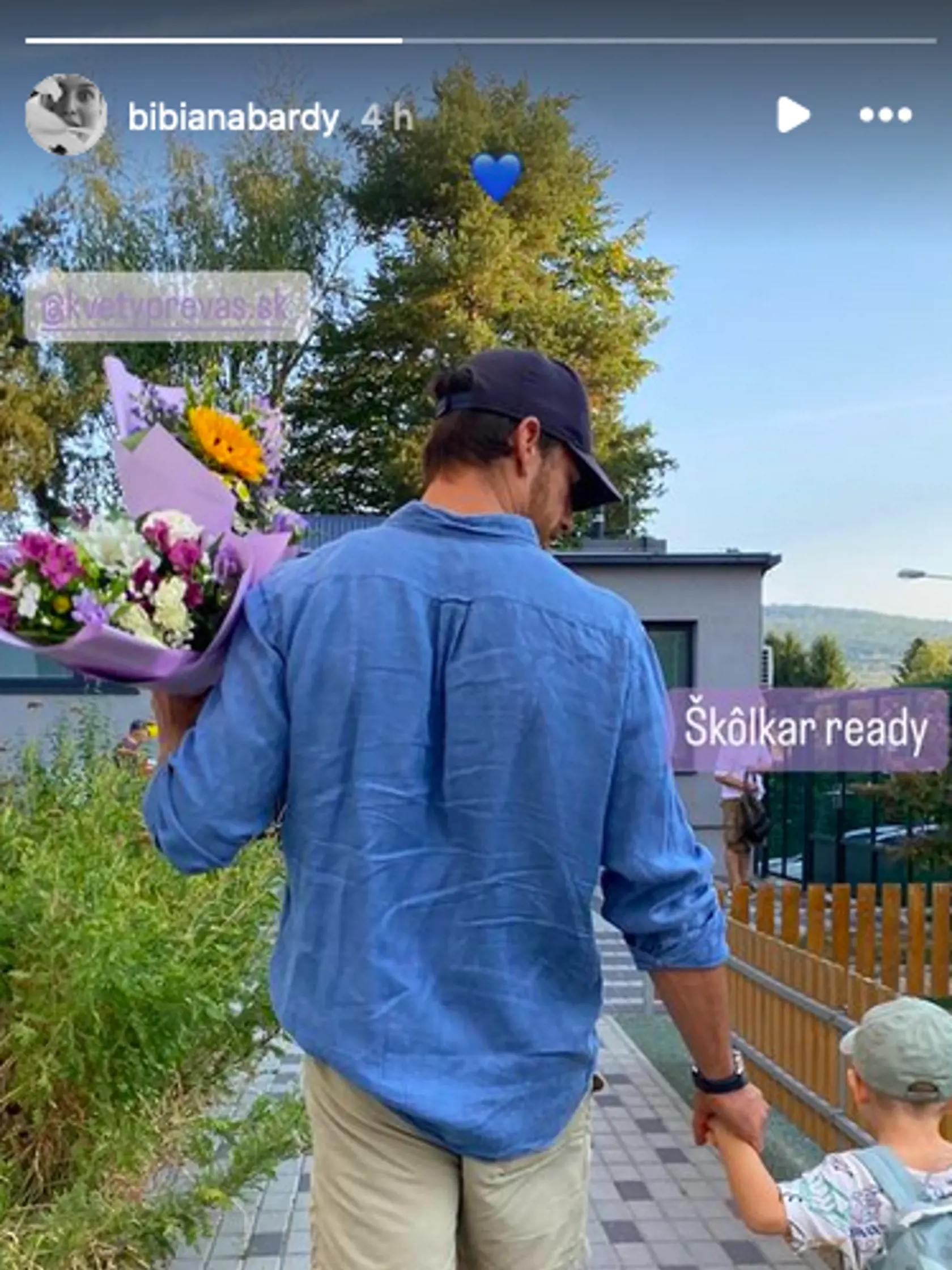 Takto si syna viedol do škôlky Adam Bardy.