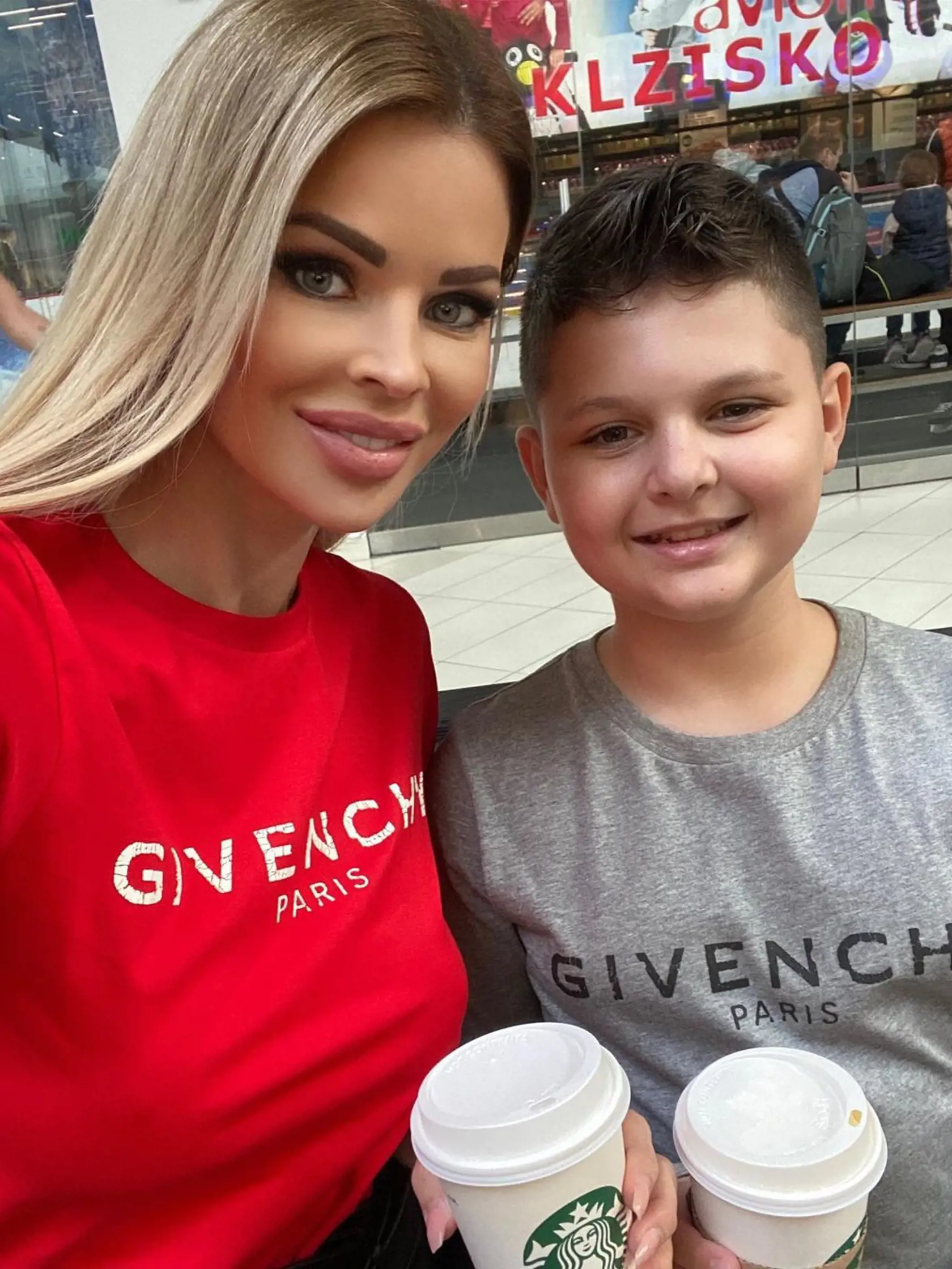 Silvia Kucherenko so synom Alexkom, keď bol ešte malý.