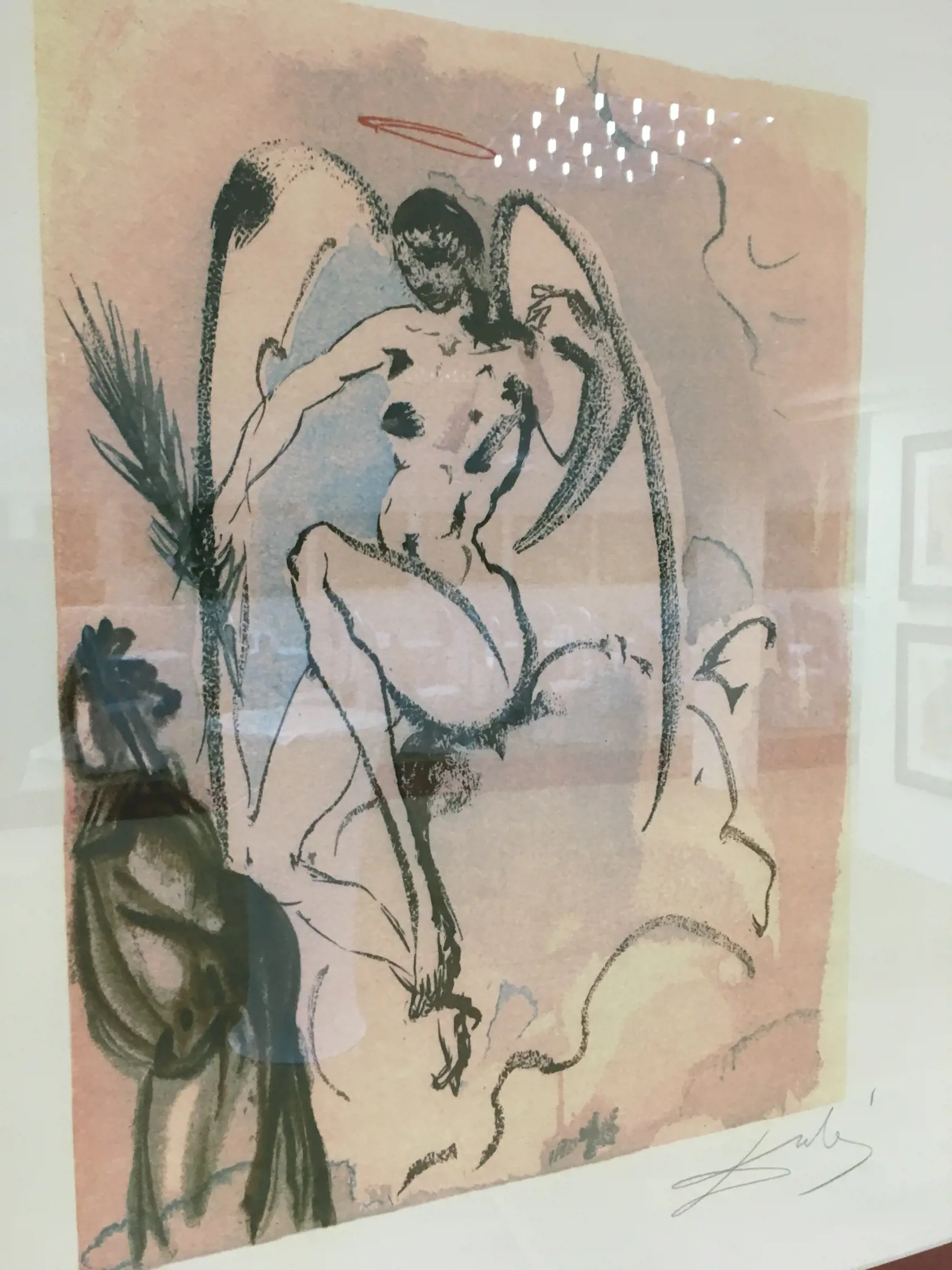 Jedno zo sto akvarelových ilustrácií Božskej komédie od Salvadora Dalího.
