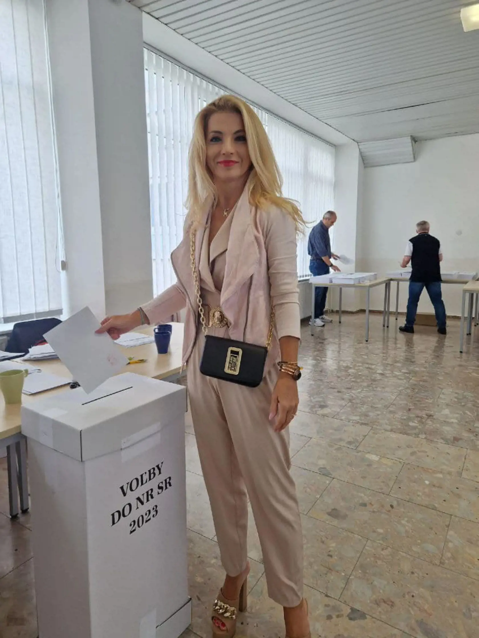 Celebrity a voľby 2023: Na snímke exmarkizáčka Martina Šimkovičová.