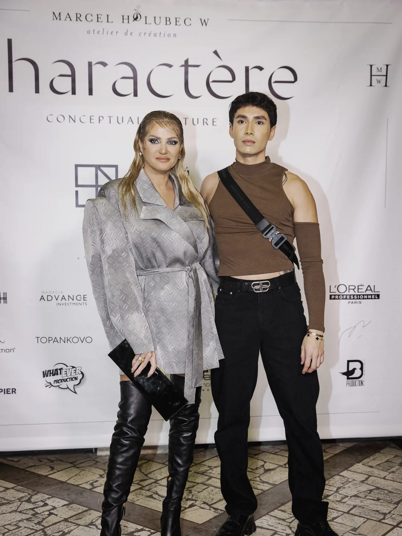 Na snímke Alena Pallová  počas módnej prehliadky Marcela Holubca W s názvom MHW Charactere 2022.
