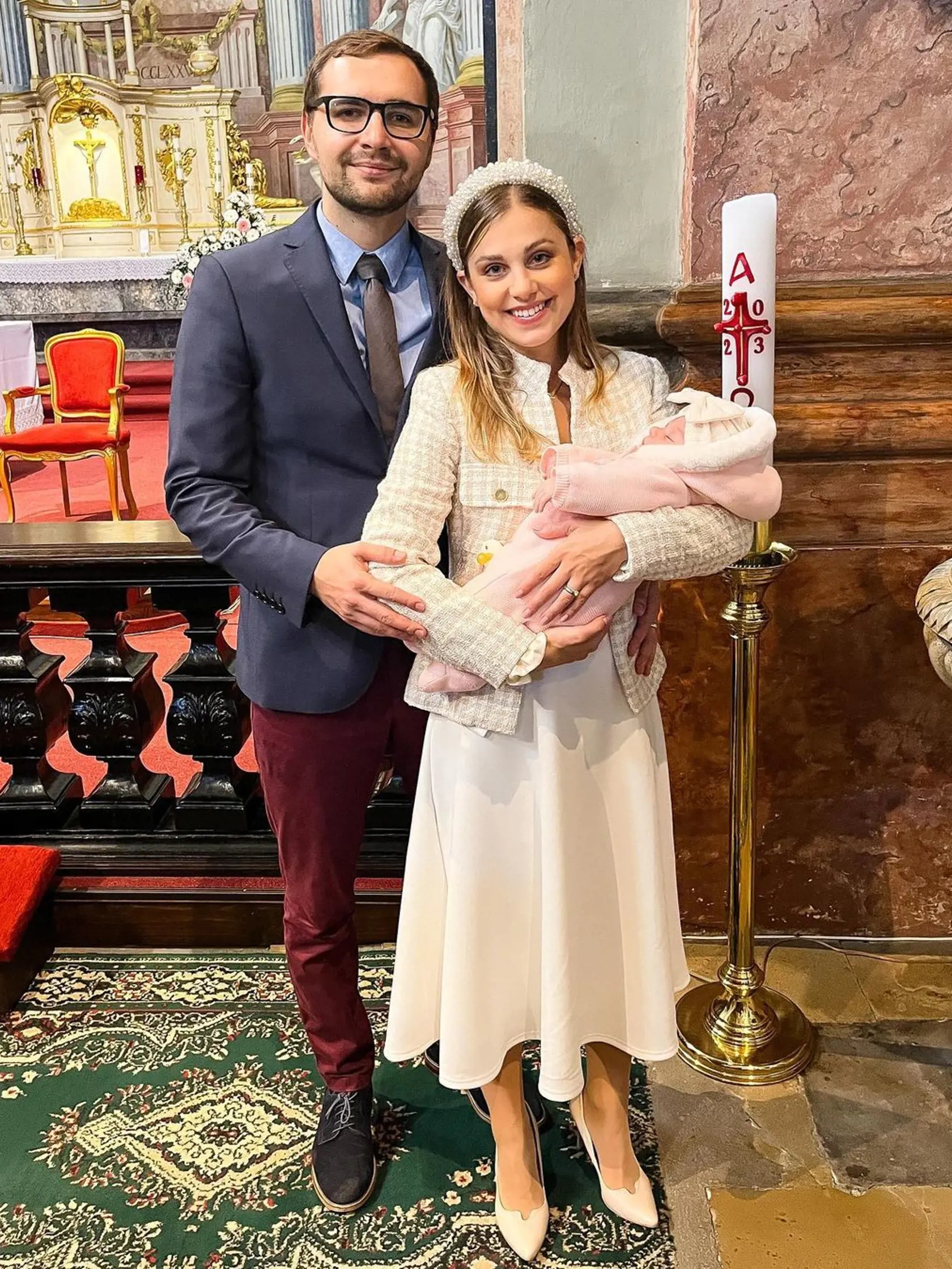Krst dcéry Izabelky.