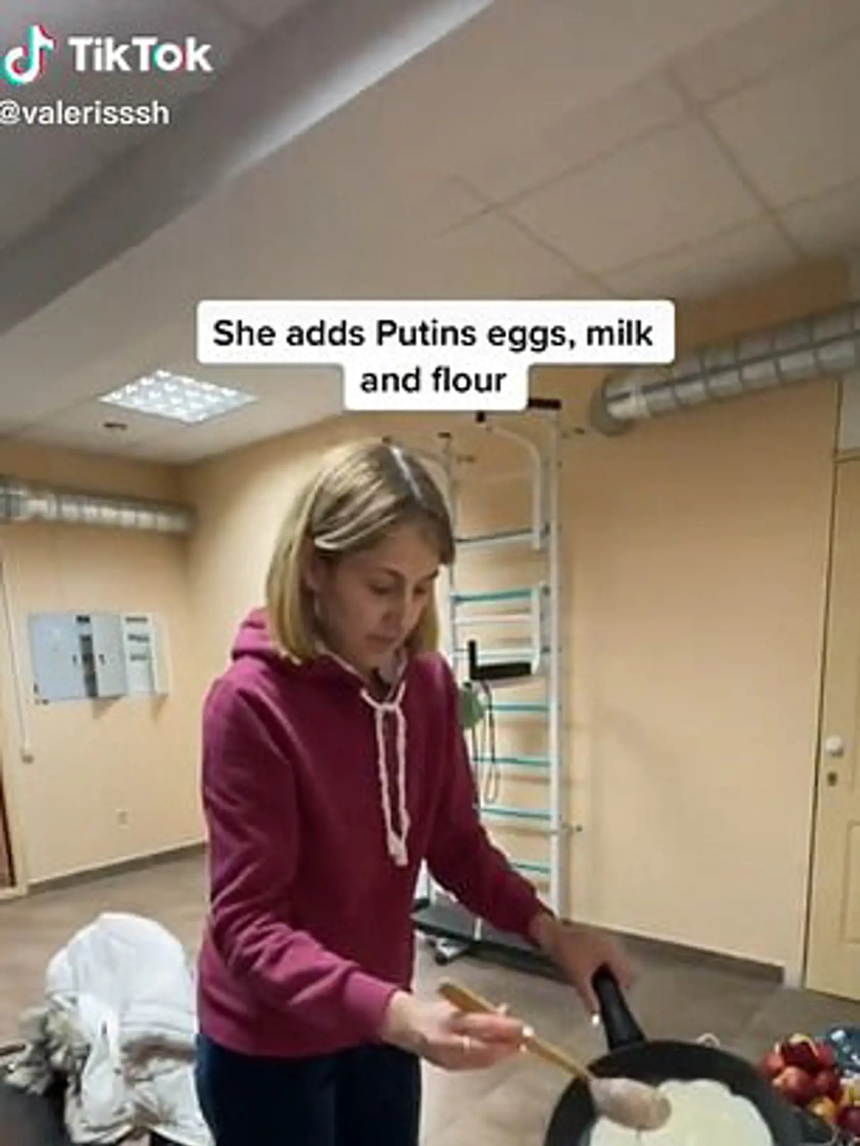 Vo videu, ktoré ju preslávilo, Valeria tancuje na pieseň „Che La Luna“ s titulkom: „Môj typický deň v protileteckom kryte“. Namiesto fénu na vlasy používa teplovzdušnú pištoľ, hrá sa so svojim psom a jej mama varí na platničke v podmienkach, aké si v modernom svete len ťažko predstaviť. V inom videu zas Valeria stojí pred hromadou trosiek. Titulok hovorí: "Dnes Putin zničil jednu zo starých budov v mojom meste. Bolo to kino, ktoré prežilo druhú svetovú vojnu." Potom ukazuje veľké okná v blízkosti a sklo rozbité na zemi.