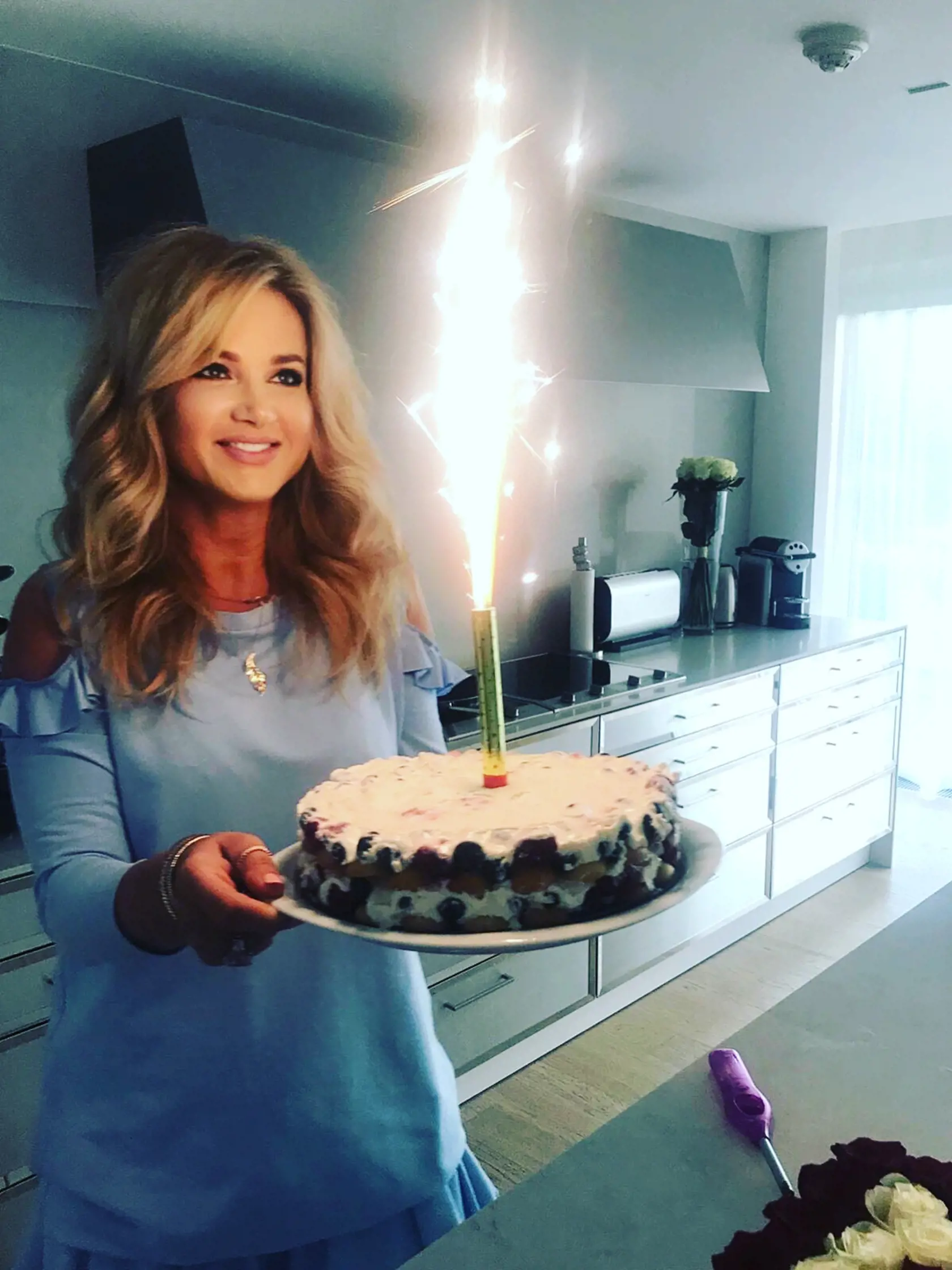 Monika Babišová na oslave svojich narodenín v roku 2018.