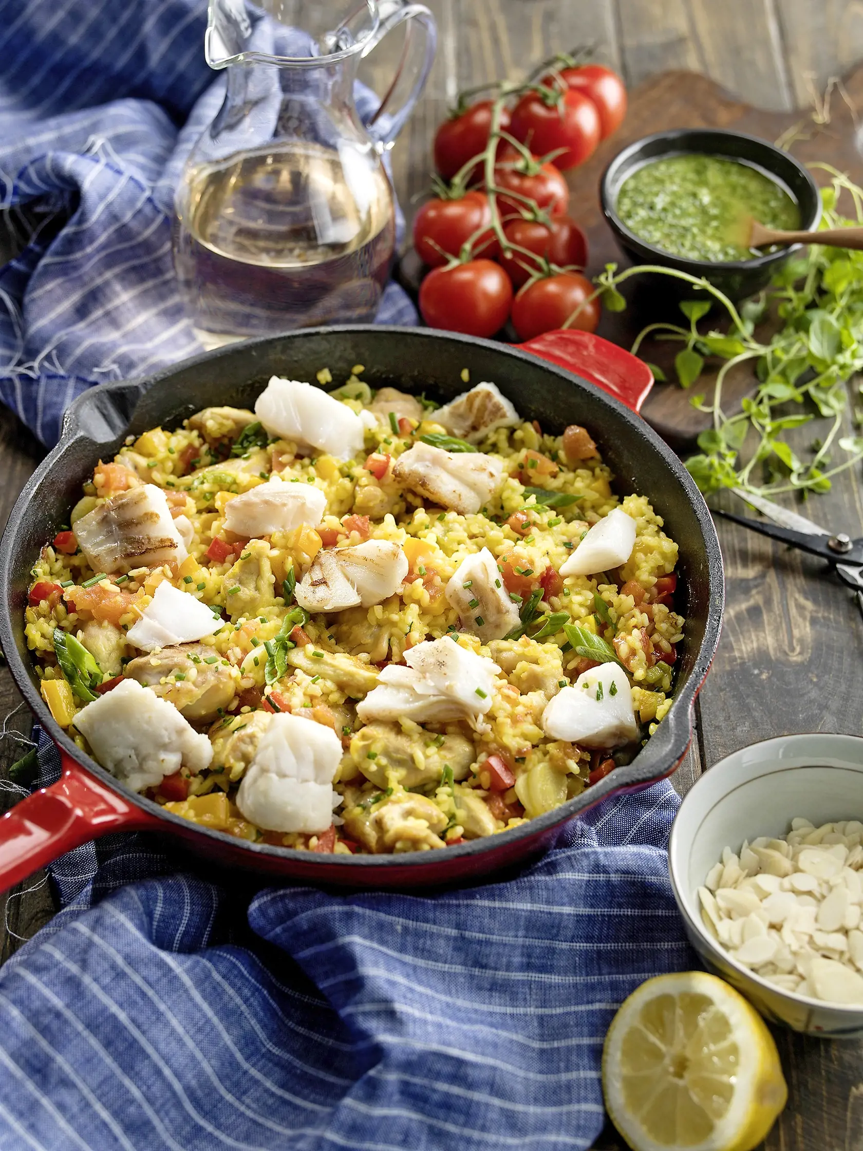 Paella s treskou