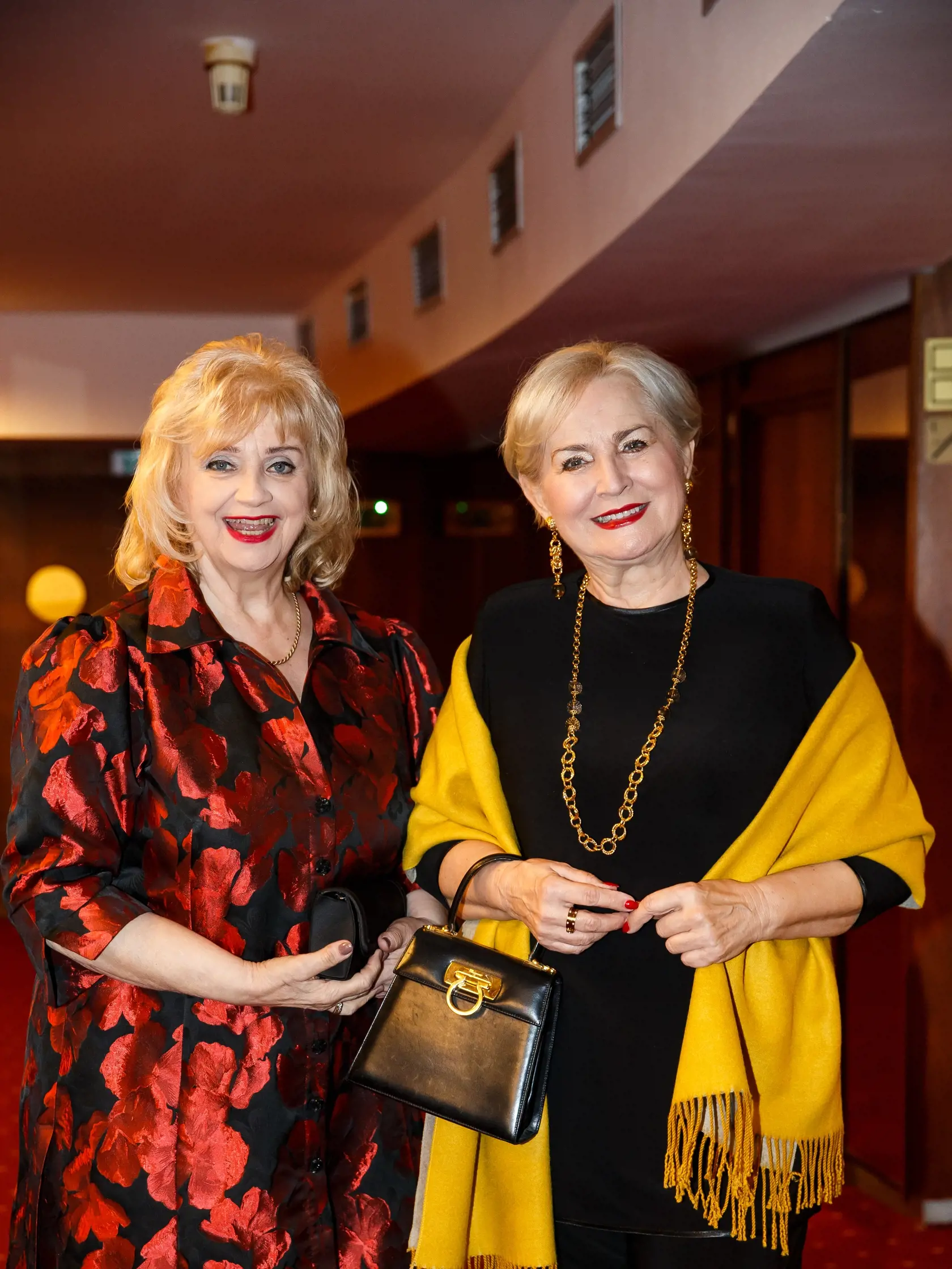 Odovzdávanie divadeľných ocenení "Dosky 2019" v budove Mestského divadla Pavla Országha Hviezdoslava v Bratislave. Na snímke Ada Straková a Nora Beňačková.