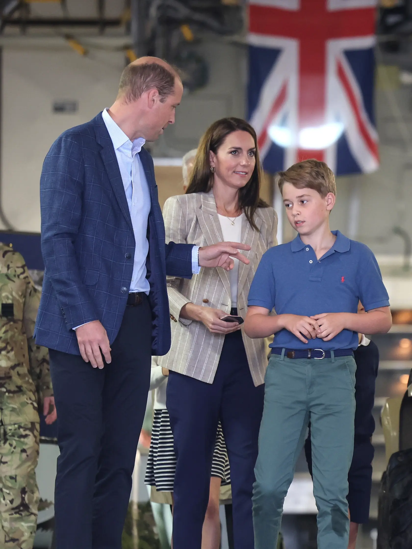 William, Kate a George počas Royal International Air Tattoo 2023