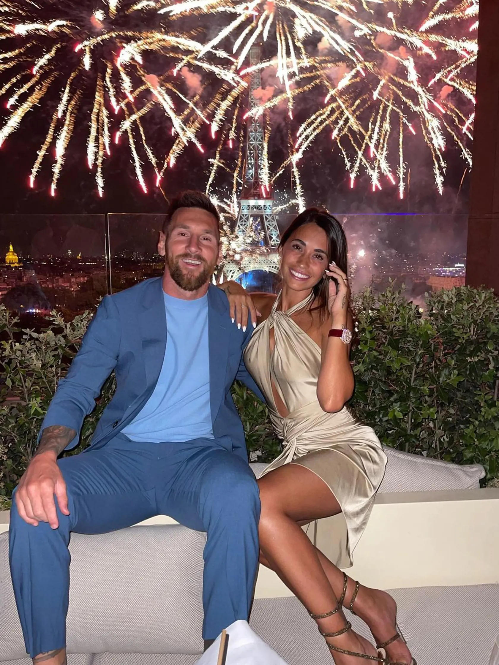 Messi s manželkou