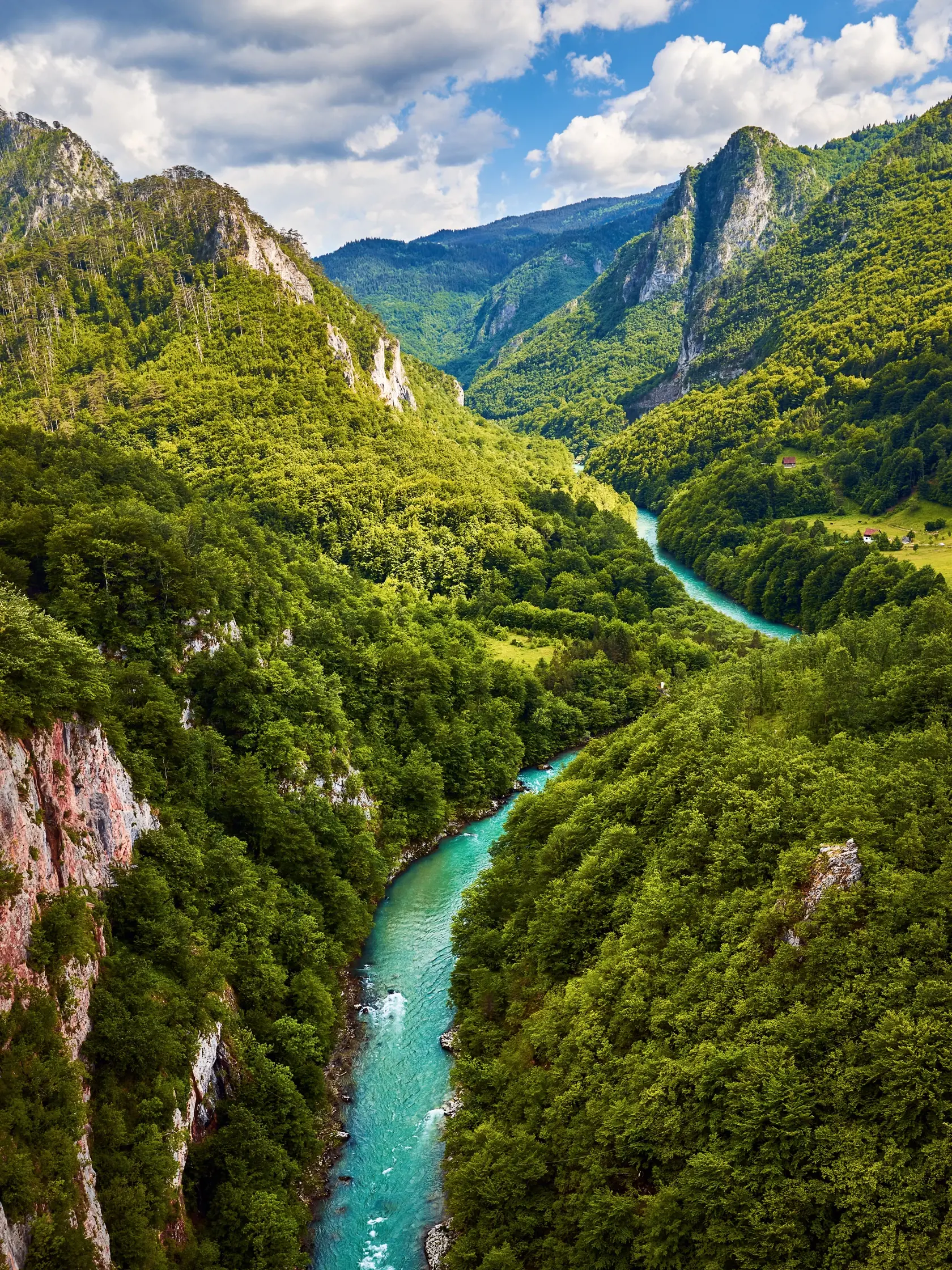 Tara,River,Canyon,In,Montenegro,Tara,Canyon,From,Above,In