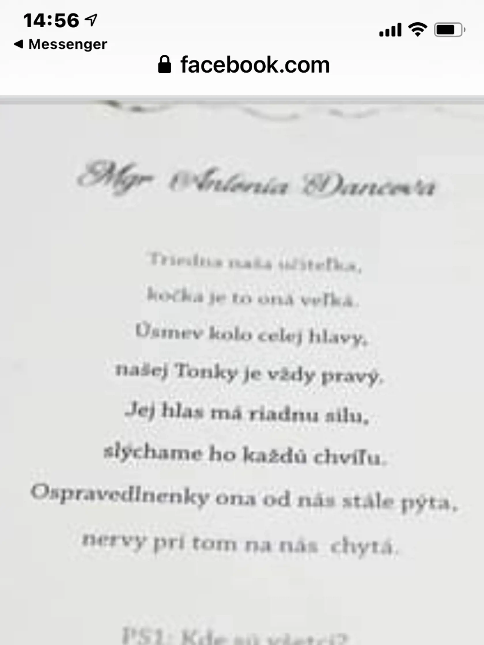 Po očkovaní zomrela aj stredoškolská učiteľka Antónia (†38). Milovala svojich študentov a oni ju. Vyjadrenie študentov o ich učiteľke - básnička vytvorená kvôli programu počas stužkovej slávnosti maturantov.