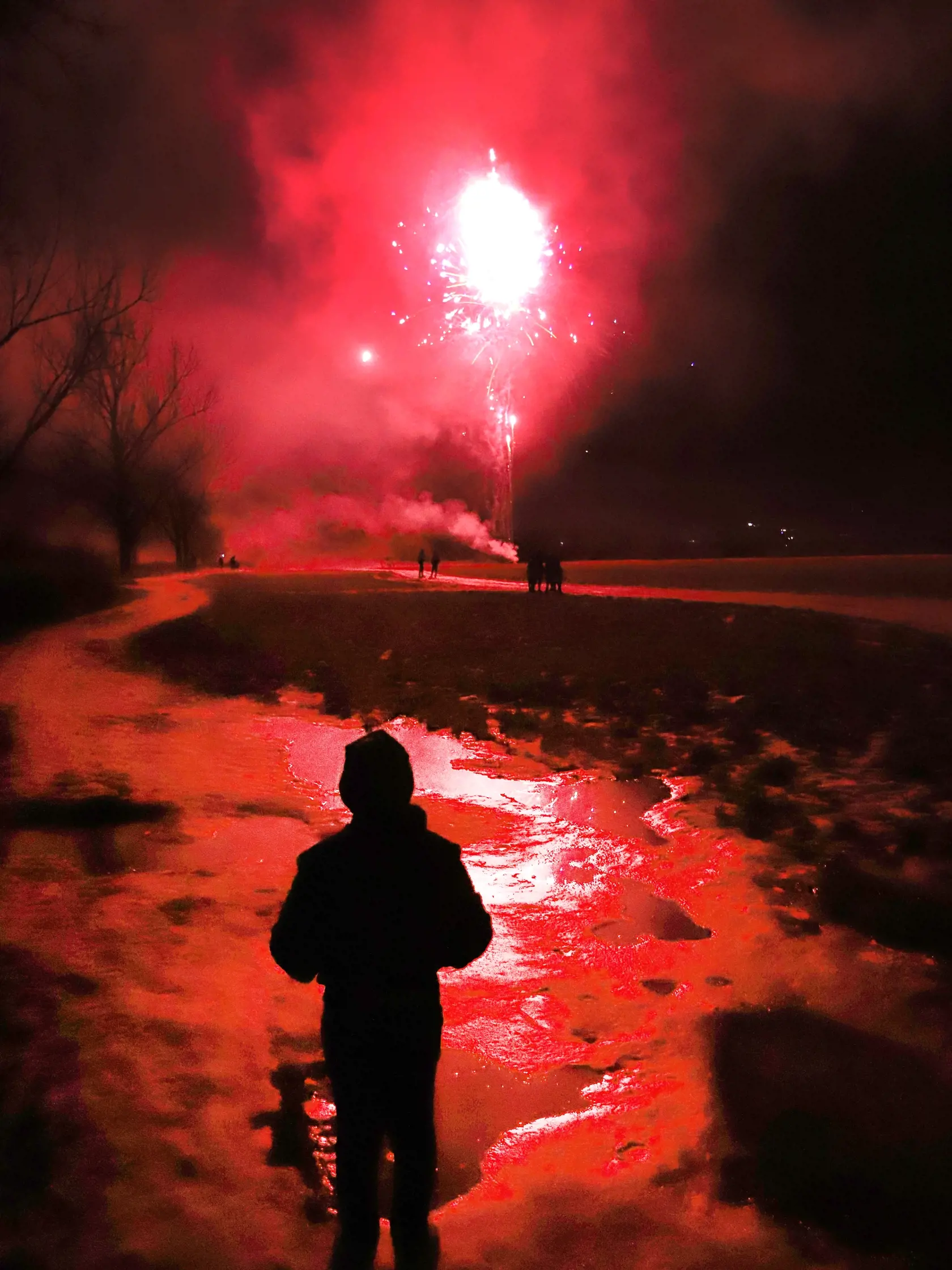 Na snímke detský ohňostroj na zvolenskom sídlisku Sekier, ktorým sa rozlúčili so starým rokom. (archívne foto)