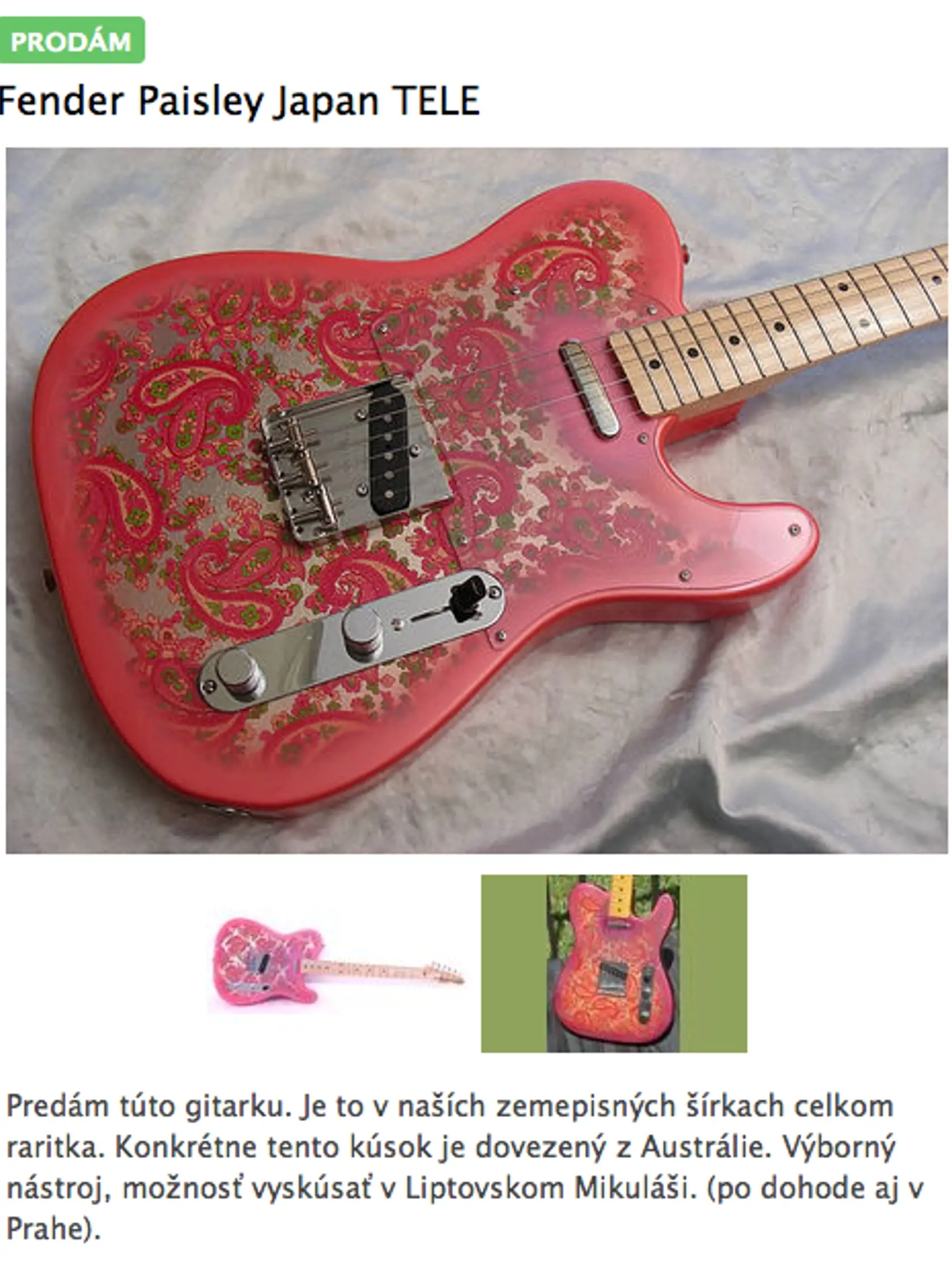 Gitara v takomto prevedení je v našich končinách rarita.