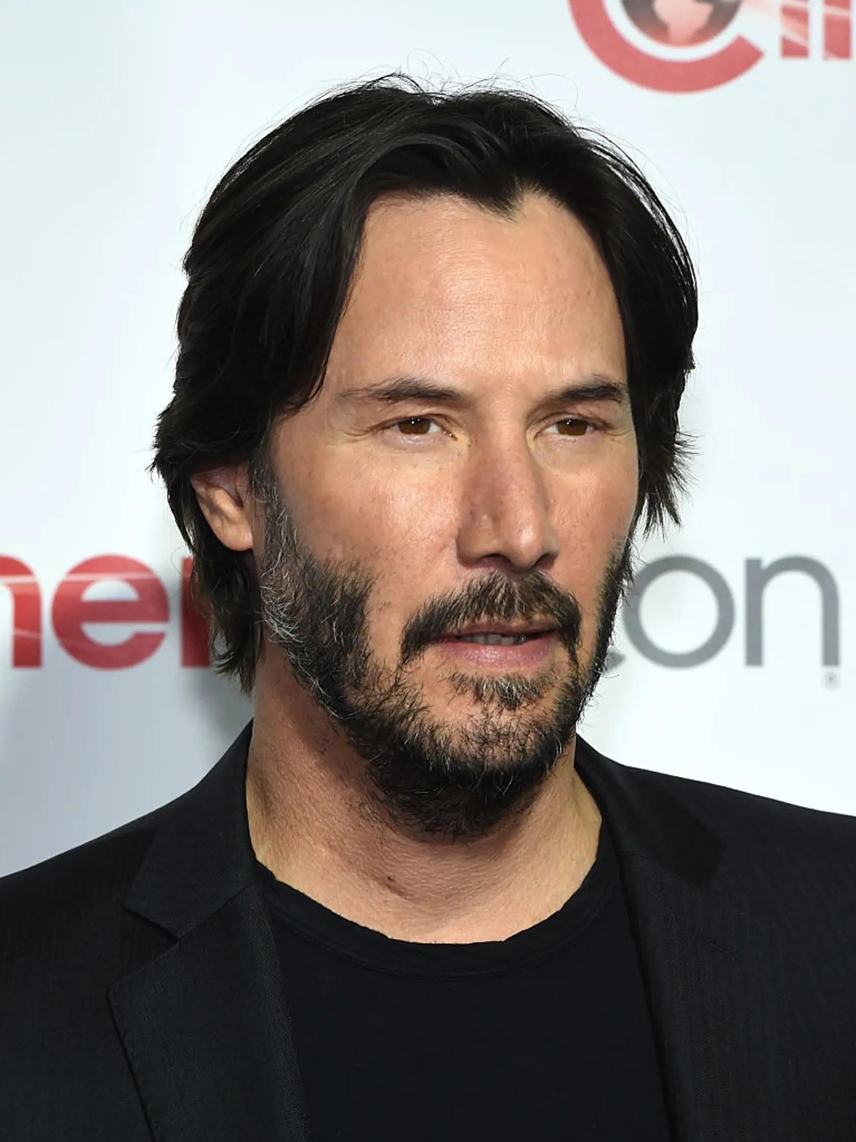 LAS VEGAS, NV - APRIL 14:  Actor Keanu Reeves, recipient of the Vanguard Award, attends the CinemaCon Big Screen Achievement Awards brought to you by the Coca-Cola Company at Omnia Nightclub at Caesars Palace during CinemaCon, the official convention of the National Association of Theatre Owners, on April 14, 2016 in Las Vegas, Nevada.  (Photo by Ethan Miller/Getty Images)