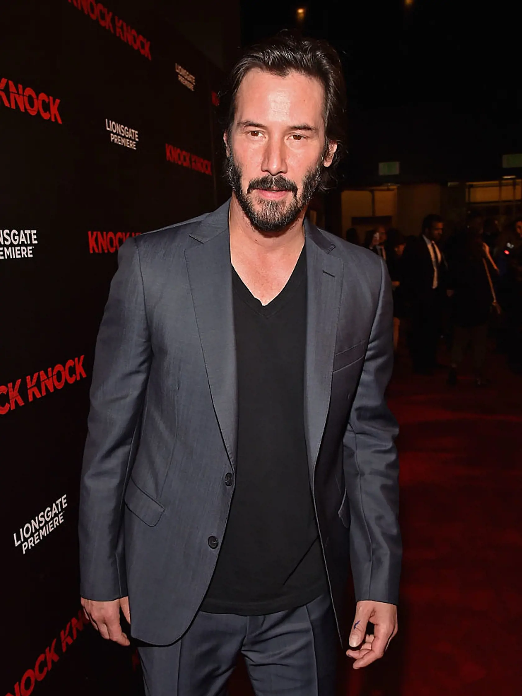 HOLLYWOOD, CA - OCTOBER 07:  Actor Keanu Reeves attends the premiere of Lionsgate's "Knock Knock" at TCL Chinese 6 Theatres on October 7, 2015 in Hollywood, California.  (Photo by Alberto E. Rodriguez/Getty Images)