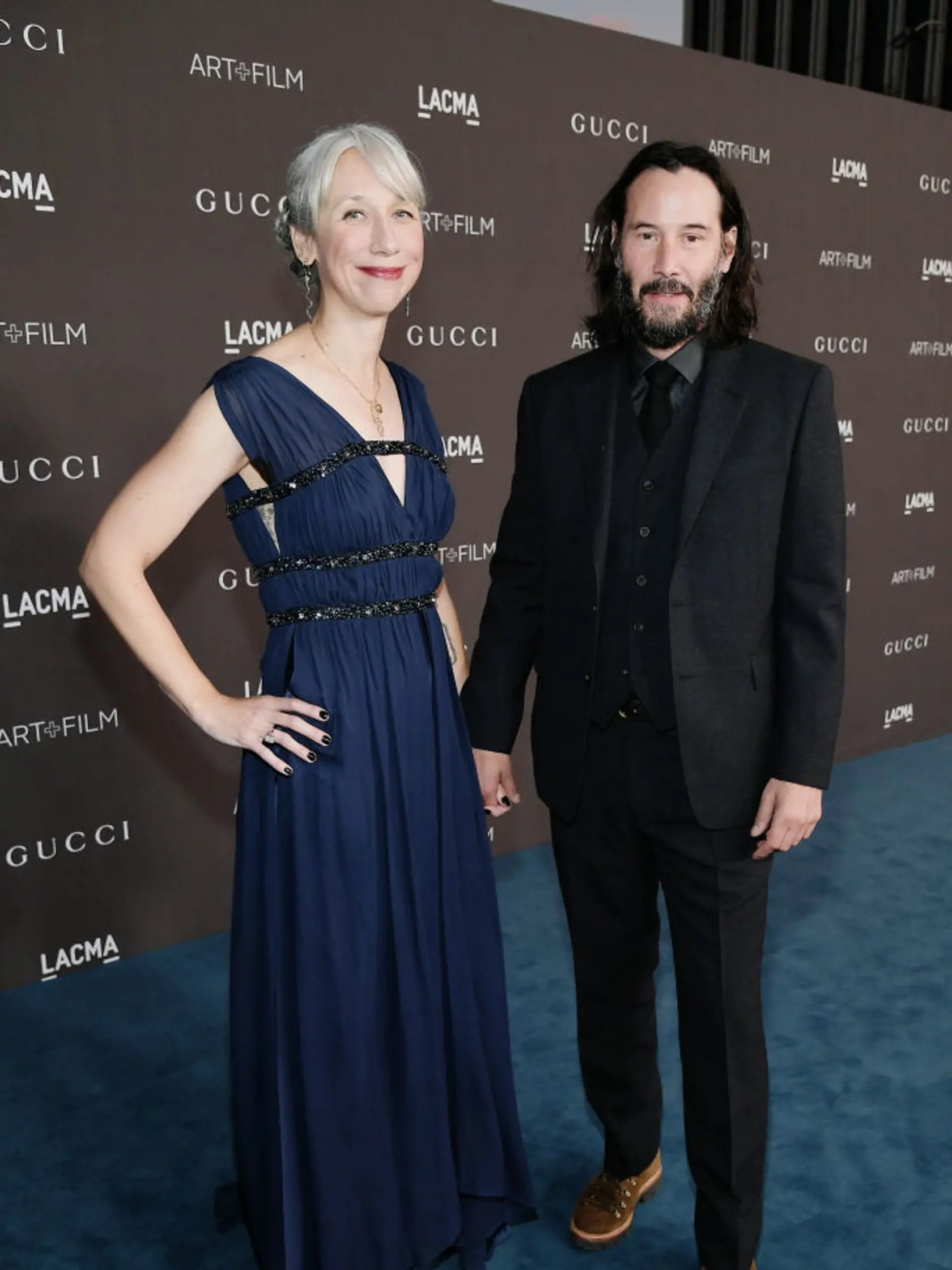 LOS ANGELES, CALIFORNIA - NOVEMBER 02: (L-R) Alexandra Grant and Keanu Reeves attend the 2019 LACMA 2019 Art + Film Gala Presented By Gucci at LACMA on November 02, 2019 in Los Angeles, California. (Photo by Neilson Barnard/Getty Images for LACMA)