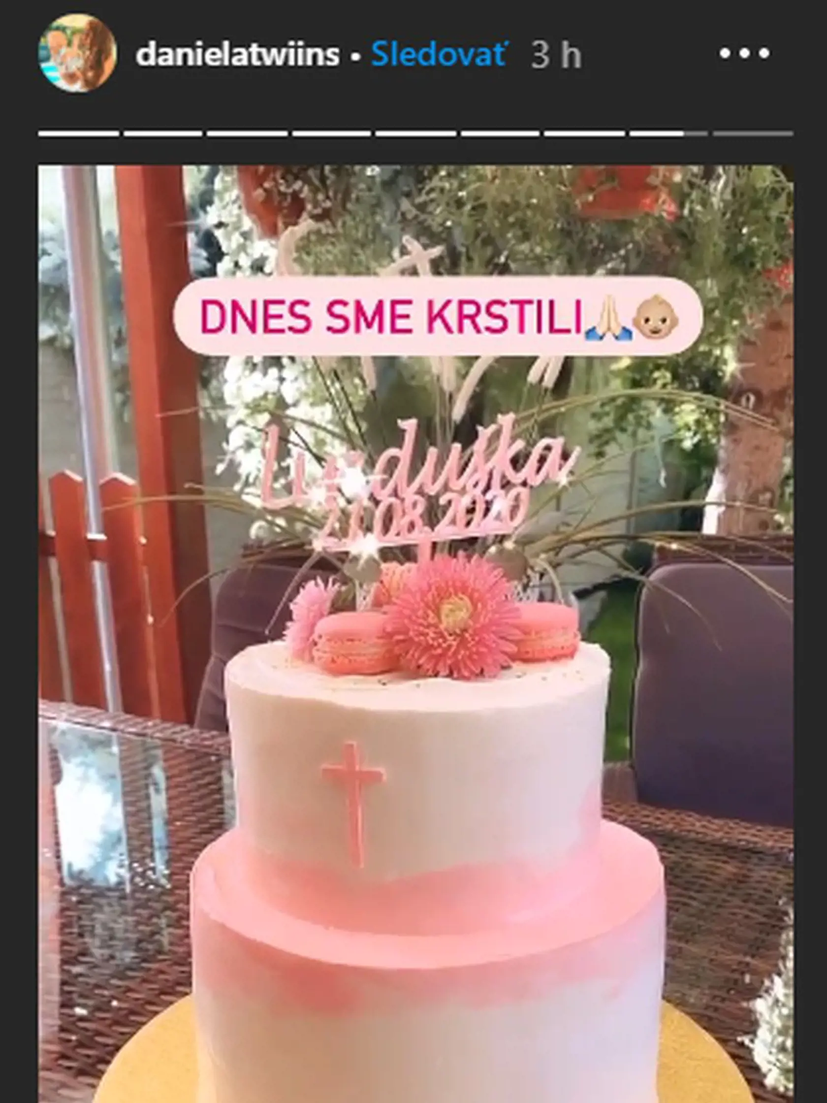 Daniela Nízlová dala pokrstiť dcéru Lindu, pozrite tú tortu!
