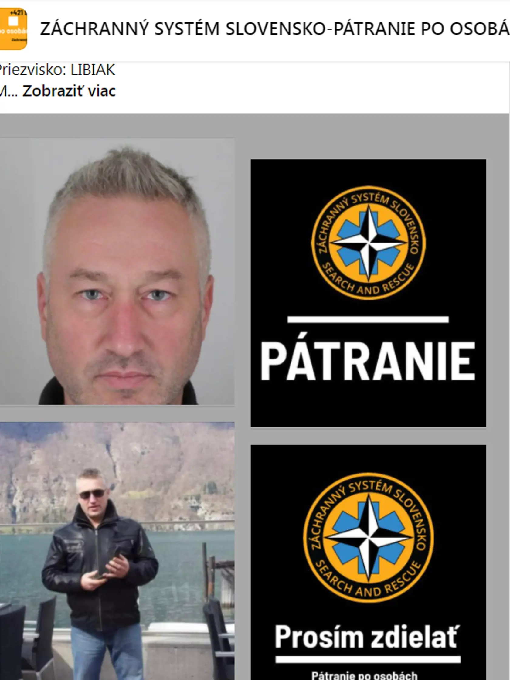 Rodina nahlásila nezvestnosť Štefana. Pátra po ňom okrem polície aj Záchranný systém Slovensko.
