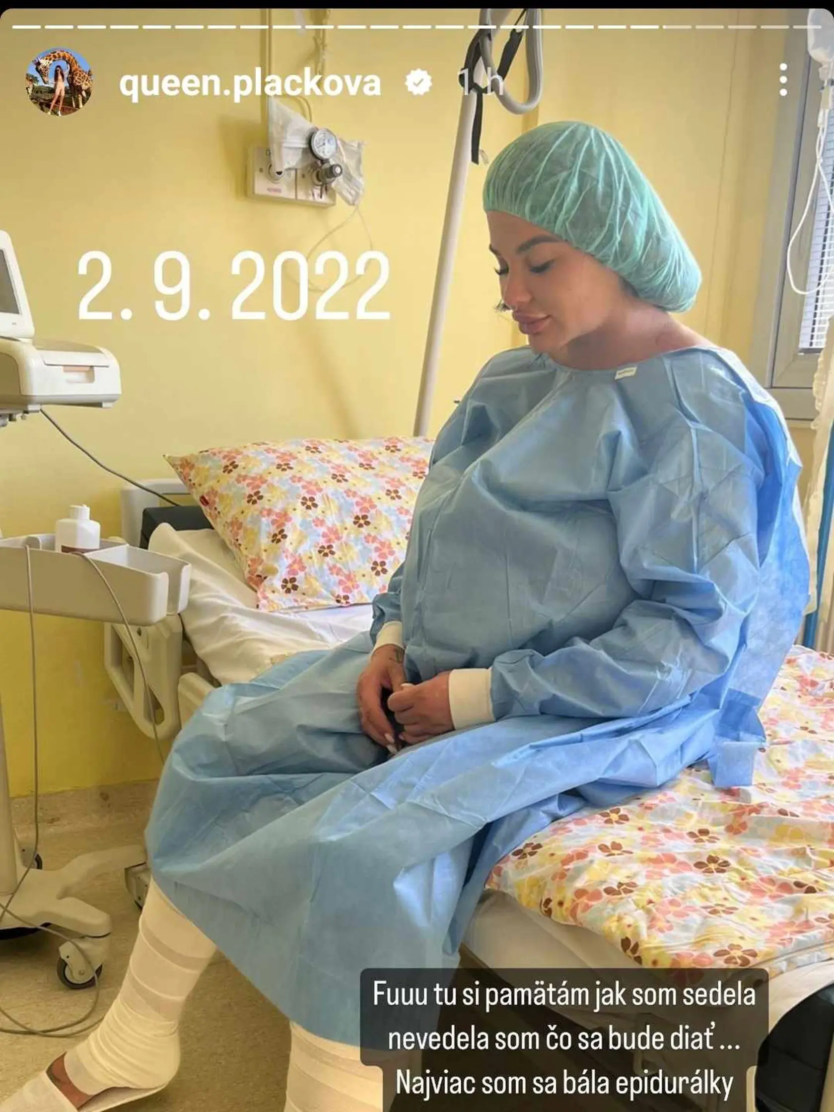 Zuzana tesne pred pôrodom.