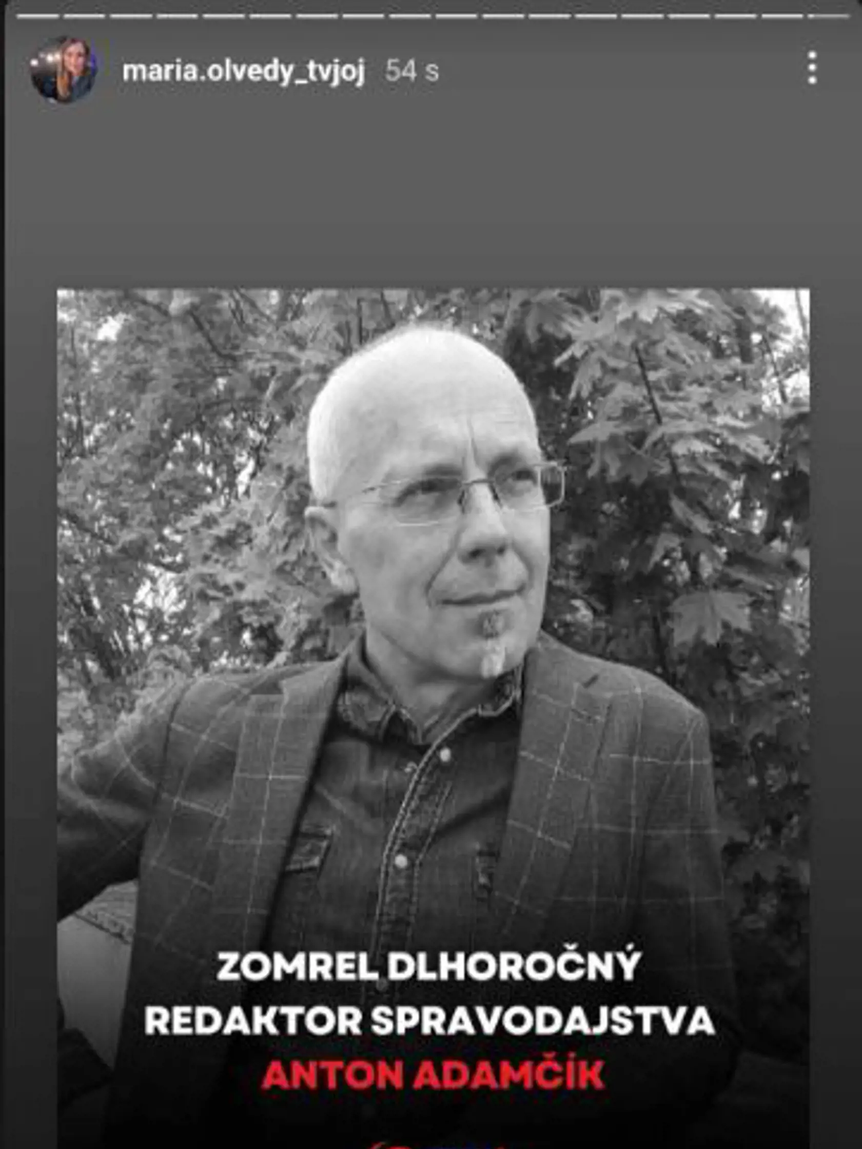 Zomrela dlhoročná tvár spravodajstva Anton Adamčík. Takto sa s ním lúčia jeho kolegovia.
