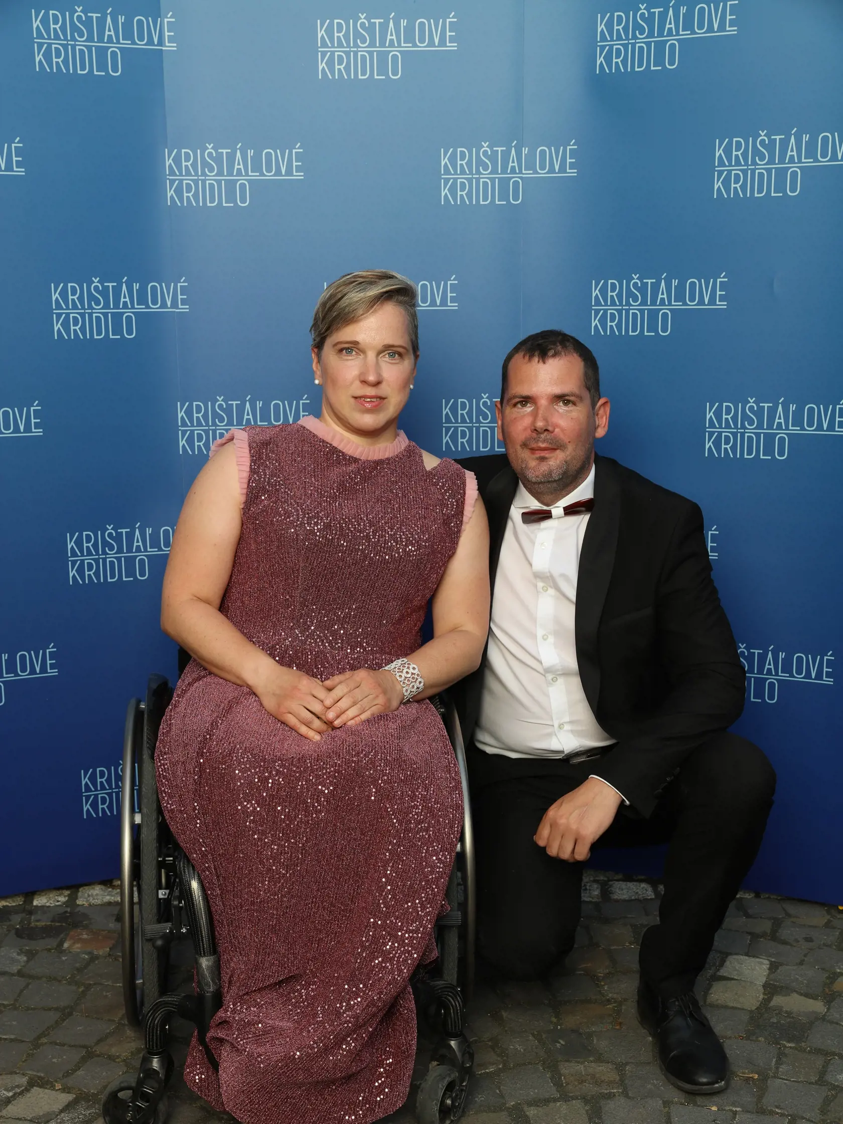 Slovenská paralympijská reprezentantka Veronika Vadovičová s Milanom Golenom.