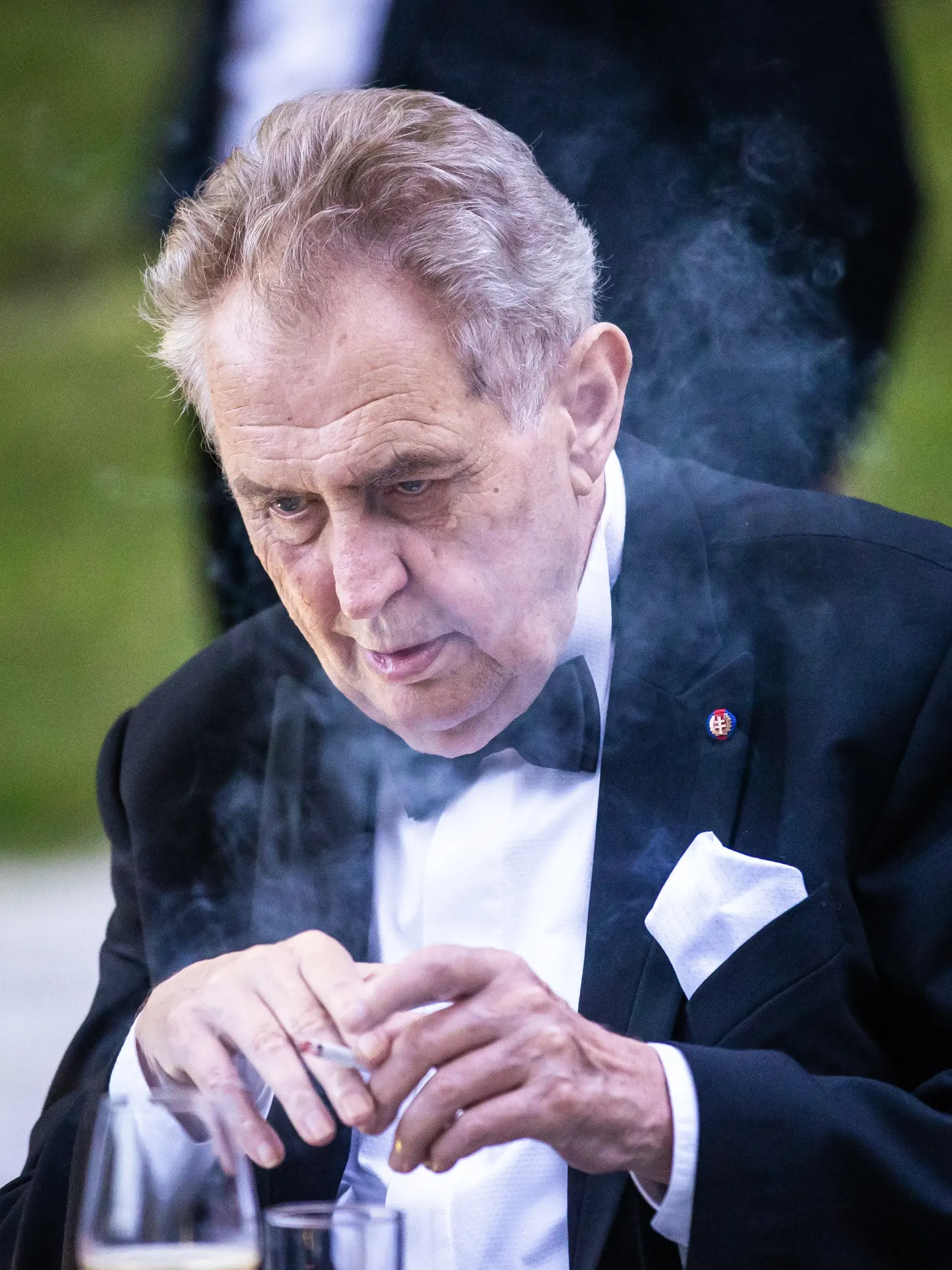 Slávnostná recepcia prezidenta SR Petra Pellegriniho na Bratislavskom hrade. Na snímke je Miloš Zeman.
