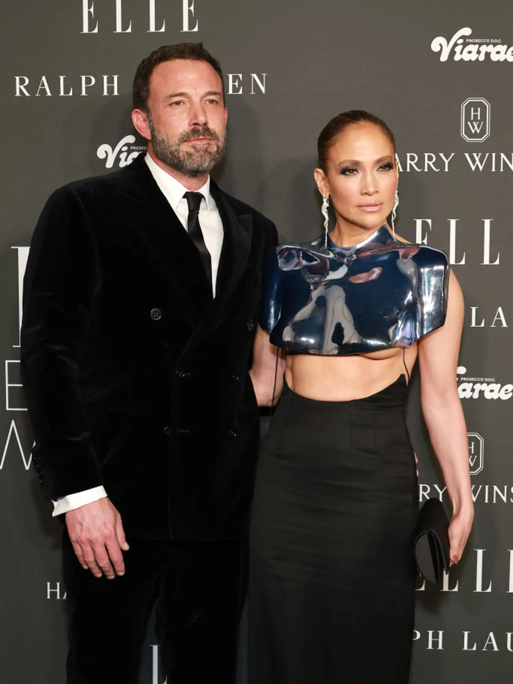 LOS ANGELES, CALIFORNIA - DECEMBER 05: (L-R) Ben Affleck and Jennifer Lopez attend ELLE's 2023 Women in Hollywood Celebration Presented by Ralph Lauren, Harry Winston and Viarae at Nya Studios on December 05, 2023 in Los Angeles, California. (Photo by Matt Winkelmeyer/Getty Images for ELLE )