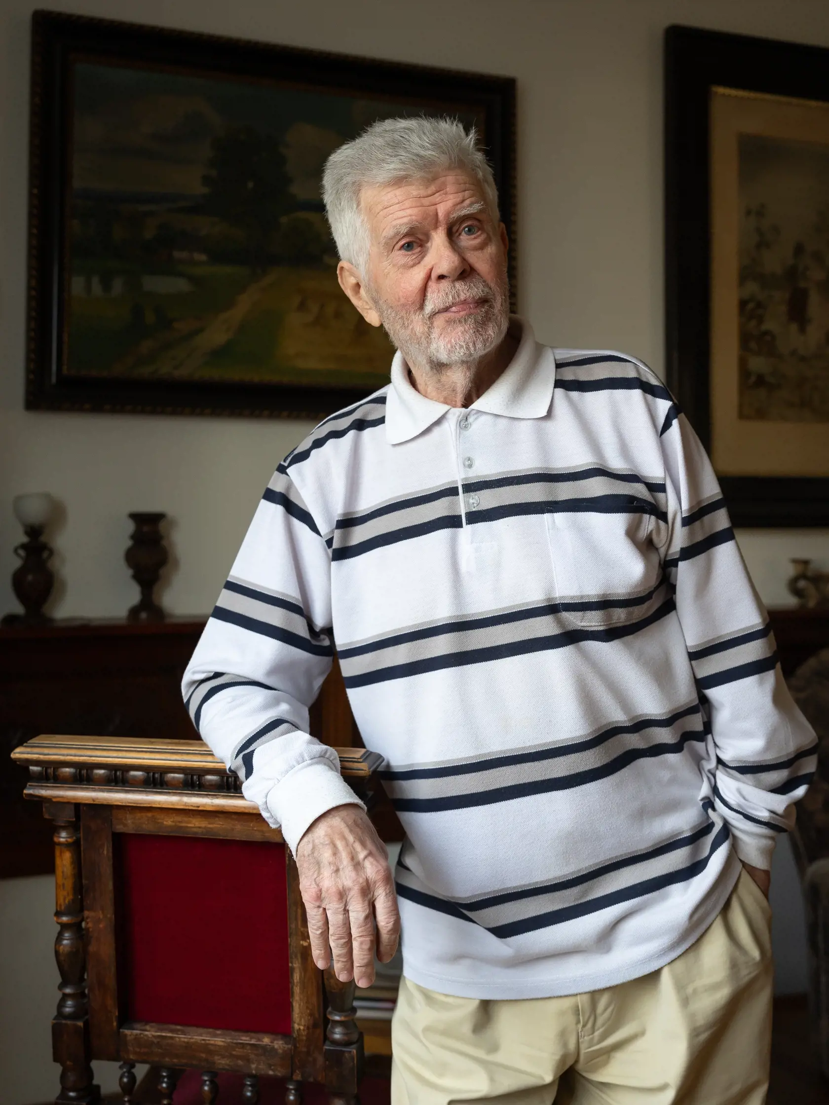 Herec Oldo Hlaváček počas nášho rozhovoru pri príležitosti jeho 90. narodenín.