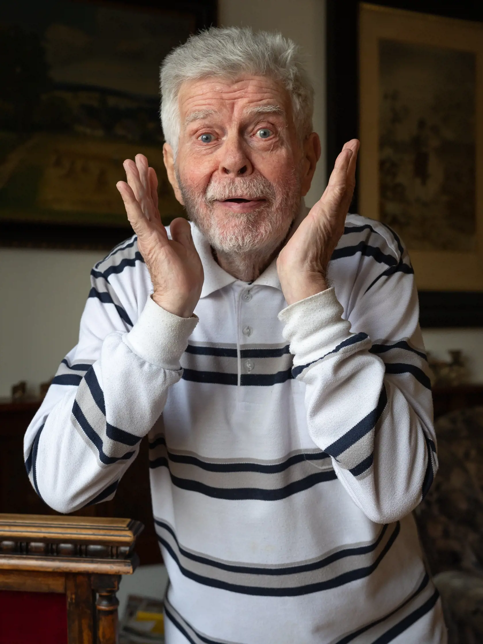 Herec Oldo Hlaváček počas nášho rozhovoru pri príležitosti jeho 90. narodenín.