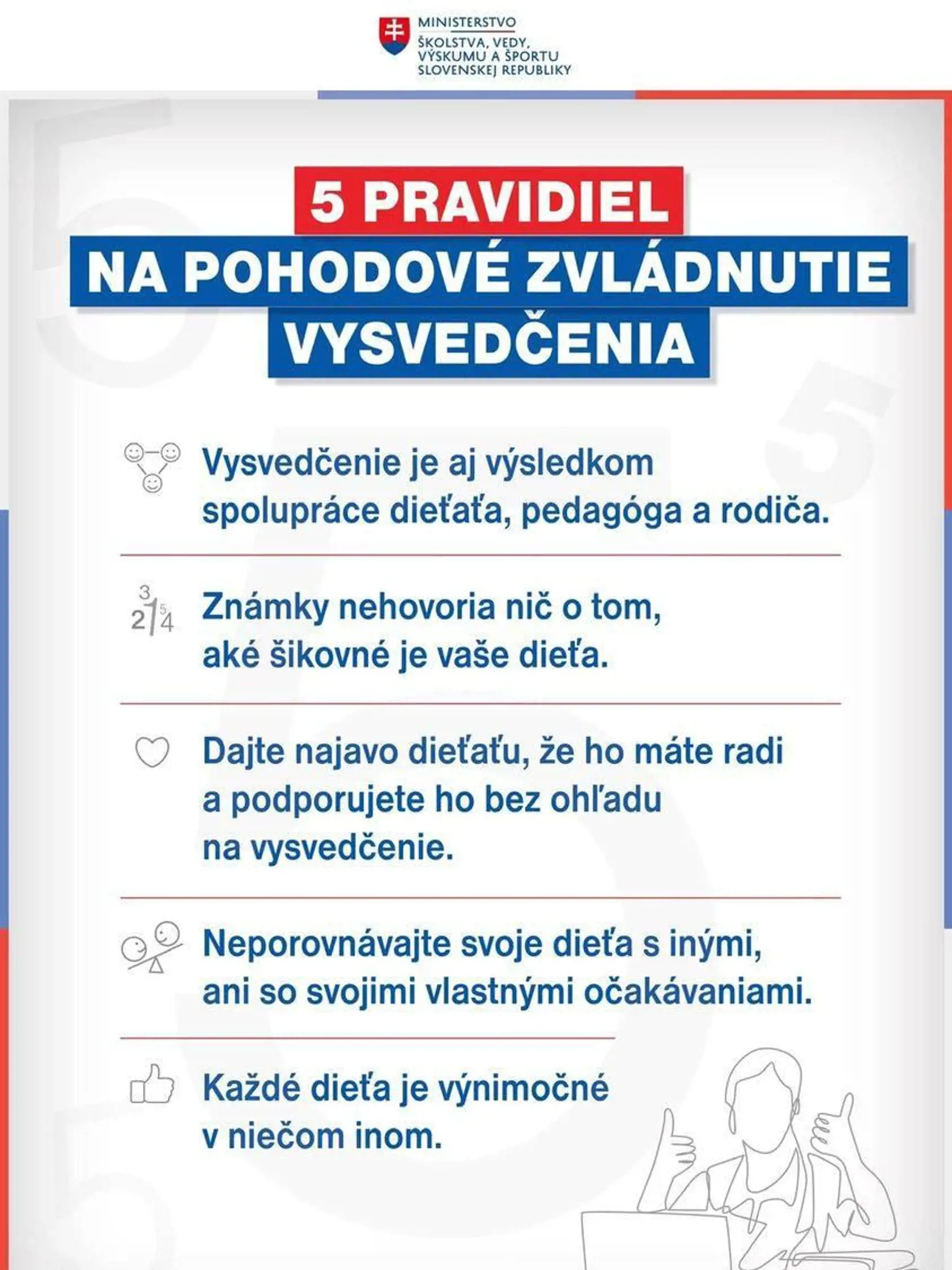 5 pravidiel na zvládnutie vysvedčenia.