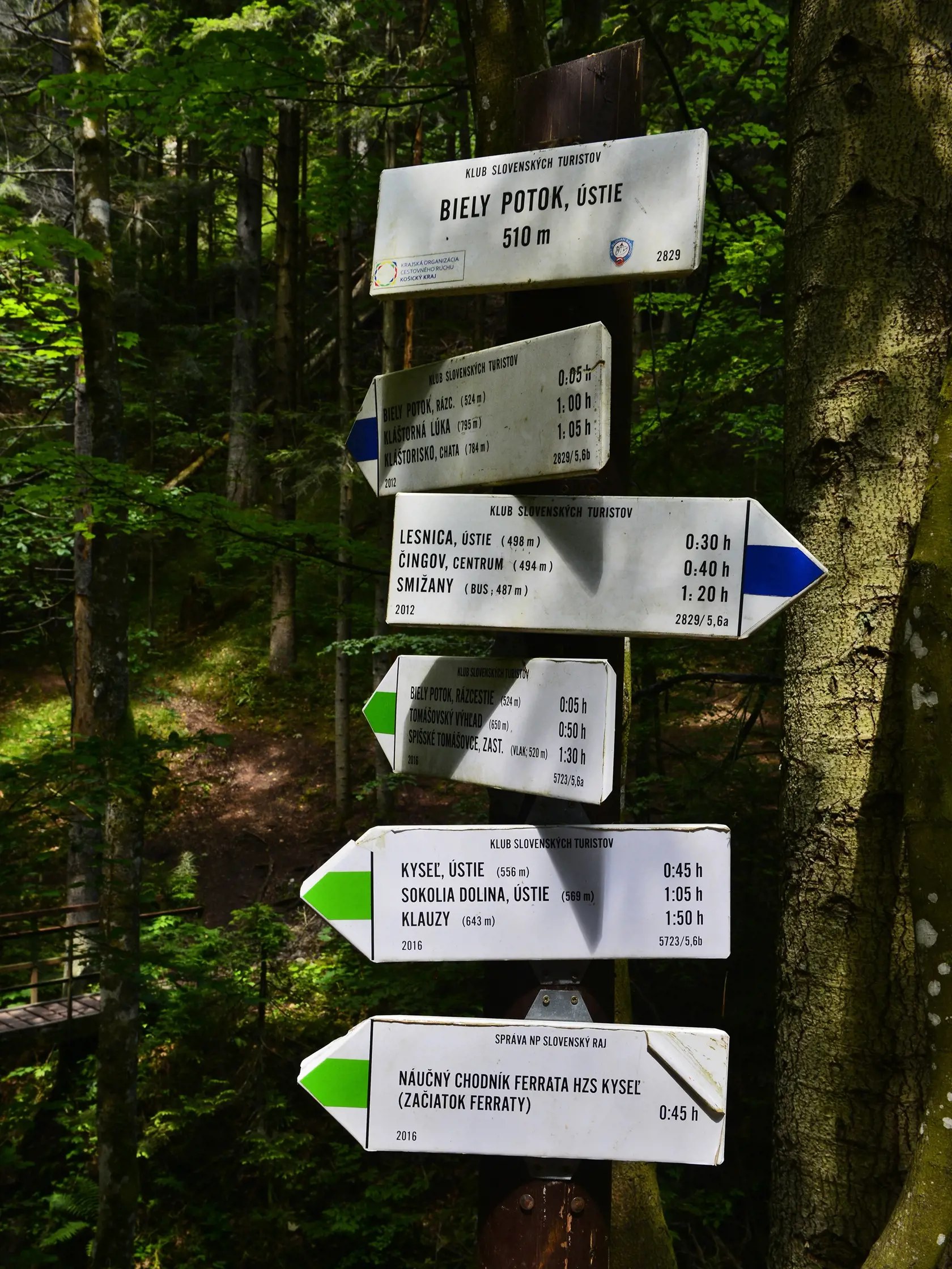 Biely potok, pravostranný prítok rieky Hornád v Prielome Hornádu, vytvoril úzku dolinu s názvom Tomášovská Belá. Úžinou Tomášovskej Belej vedie zelená turistická značka umožňujúca prechod NP Slovenský raj z juhu od Dediniek na sever k Čingovu a naopak. Z Tomášovskej Belej začína napr. nástup na Ferratu HZS Kyseľ ale aj nástup do divokej Sokolej doliny s najvyšším vodopádom Slovenského raja, Závojovým vodopádom. Bielym potokom sa v minulosti splavovalo drevo.