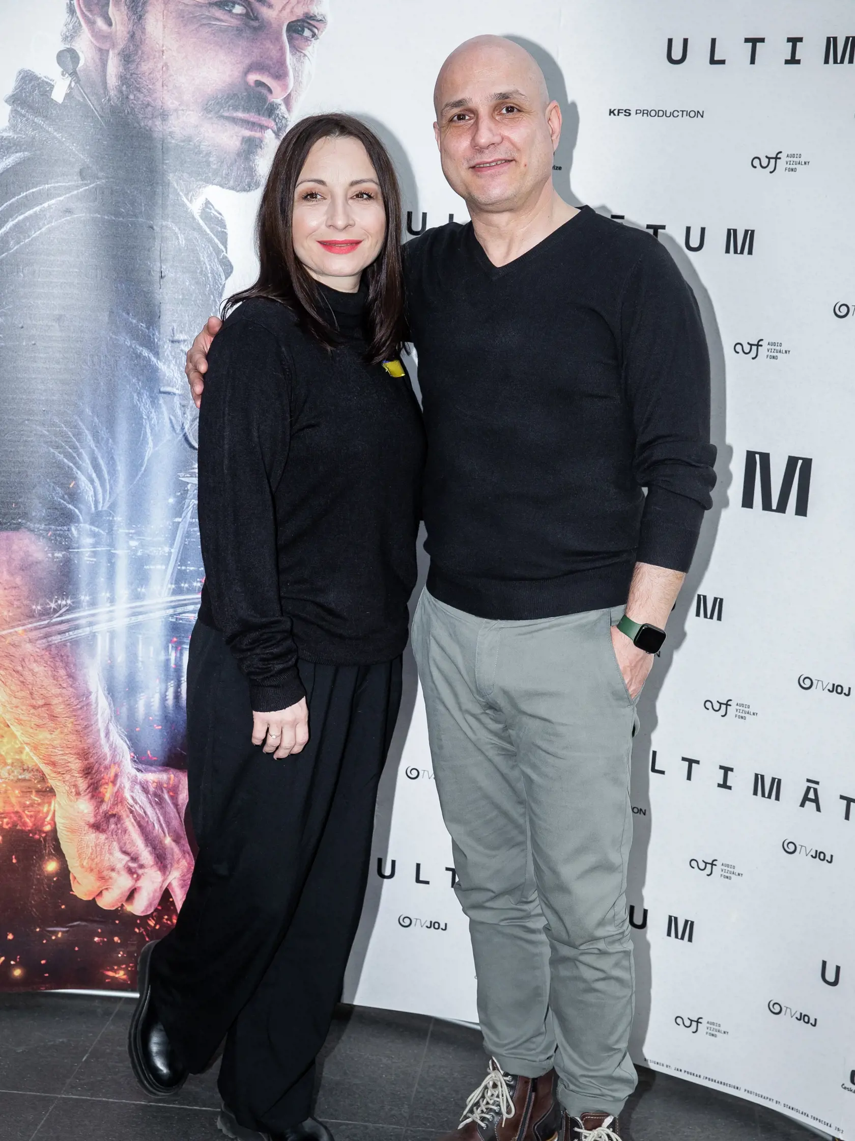 Premiéra slovenského seriálu "Ultimátum" v Bratislave. Na snímke Edita Koprivčević Borsová a Dušan Cinkota.