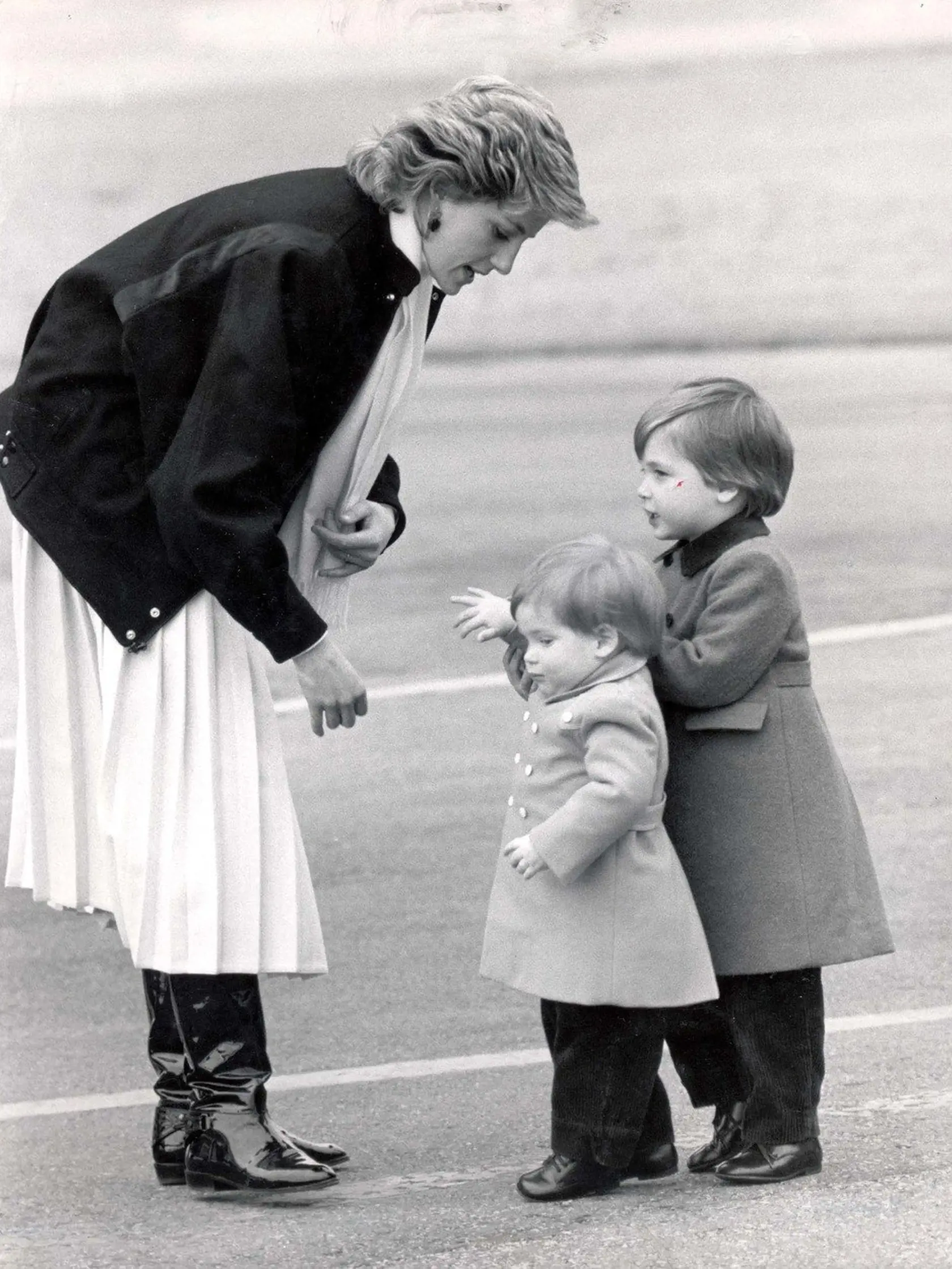 Diana so synmi v roku 1986.