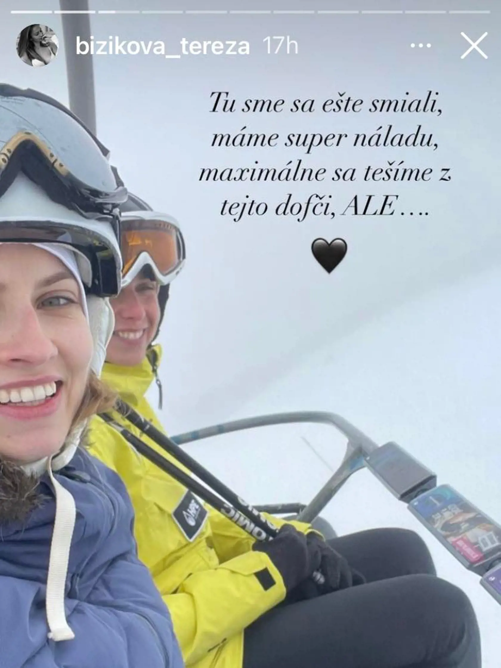 Snúbenica herca Marka Fašianga modelka Tereza Bizíková mala nehodu na svahu. Tesne predtým lyžovala s Nelou Pociskovou.