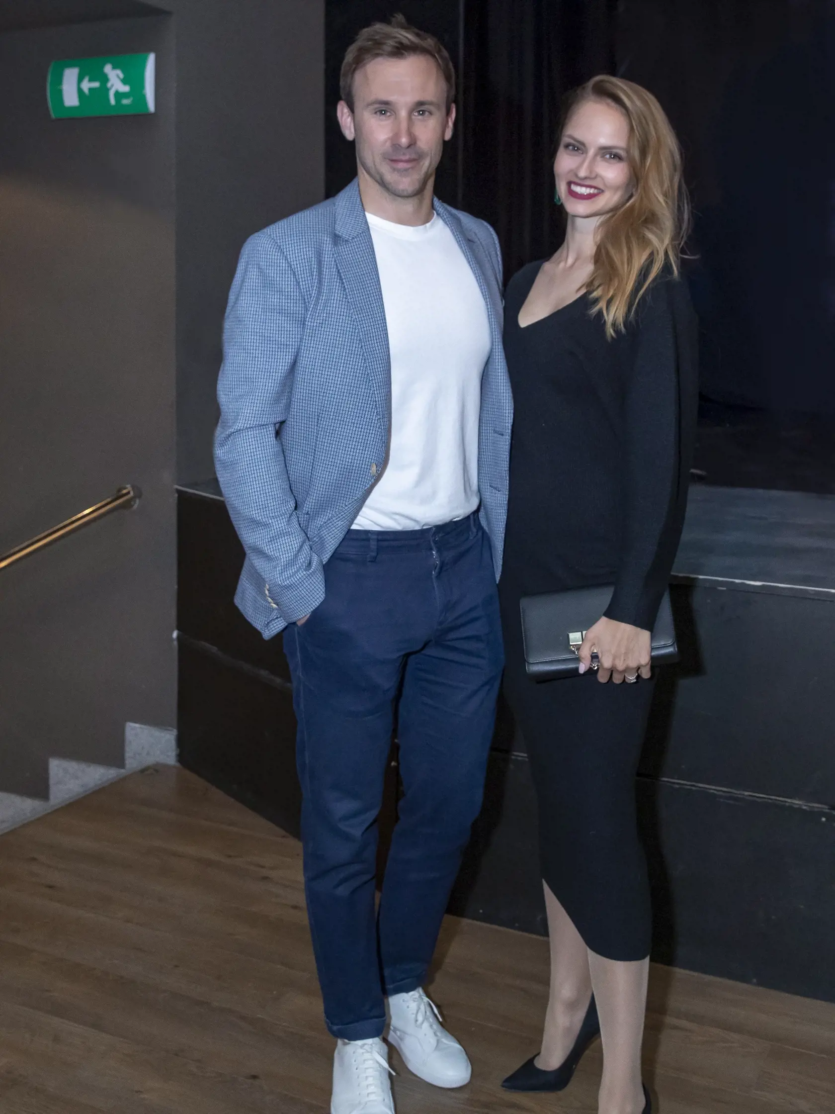 Premiéra muzikale Bodyguard v réžii Patrika Vyskočila v bratislavskom divadle Nová scéna. Na snímke je Marek Fašiang s manželkou Terezou.