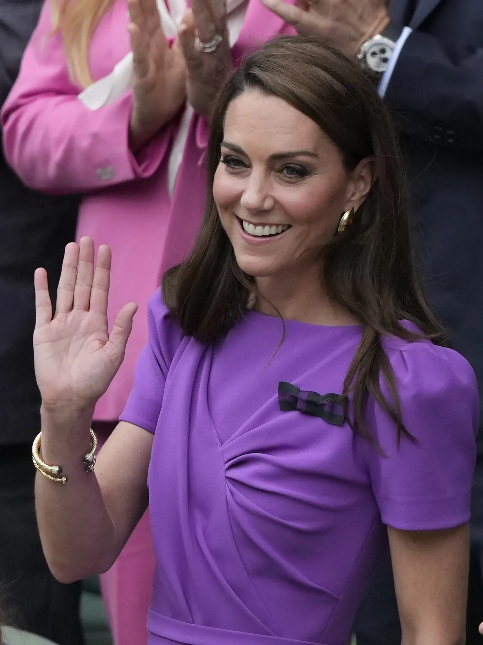 Kate na Wimbledone. Usmievala sa, no bolo vidieť, že pochudla.