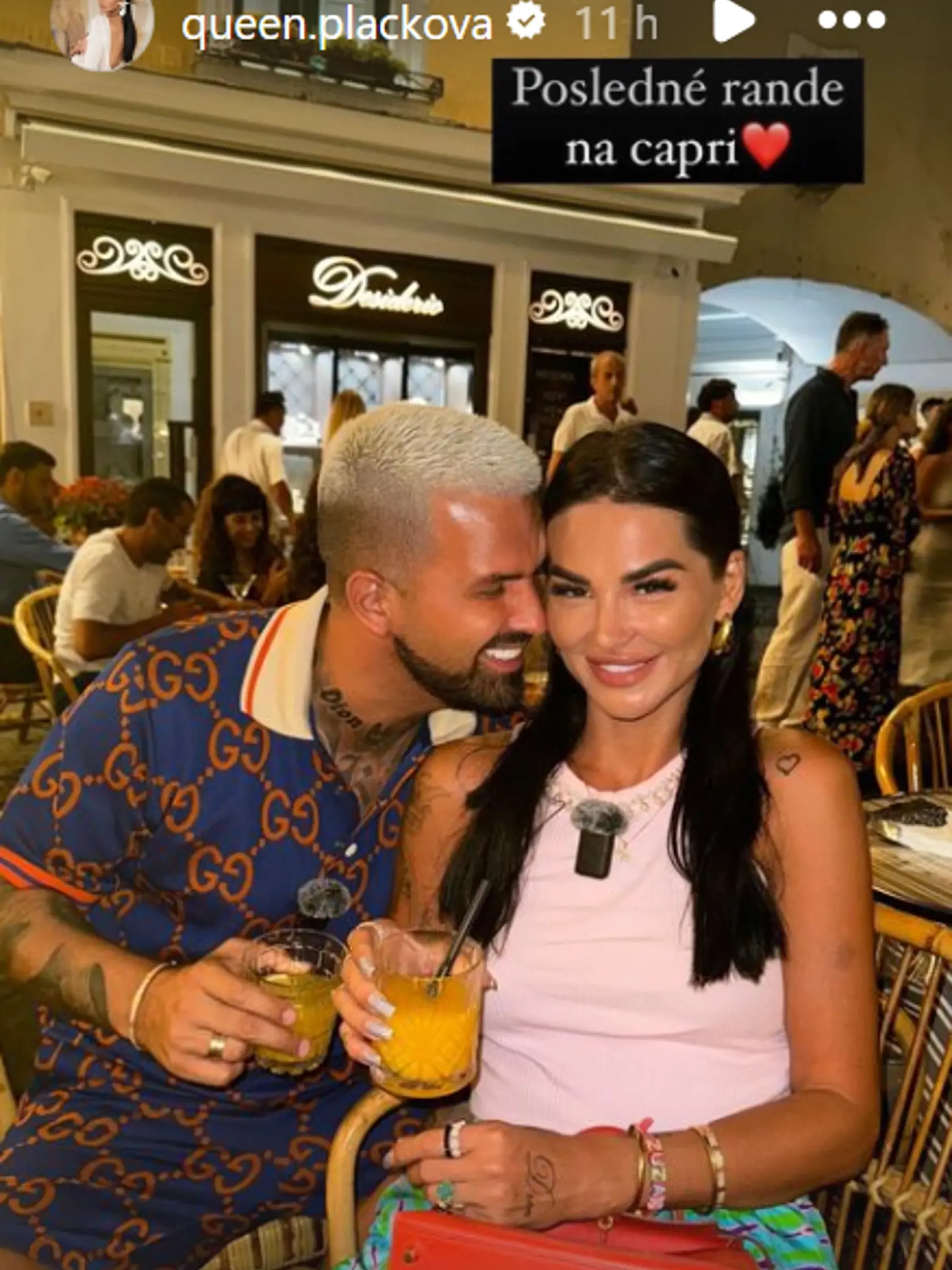 Zuzana Plačková a René Strausz na dovolenke na Capri.